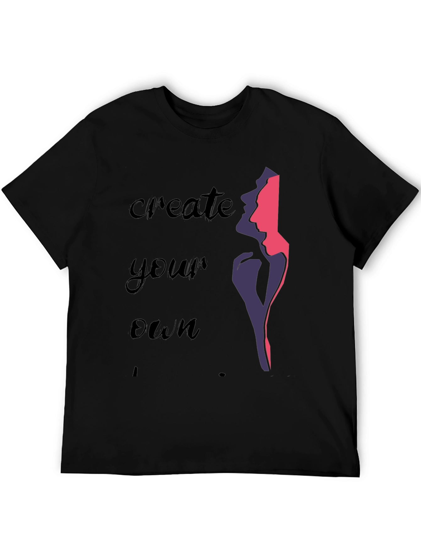 Create Your Own Graphic Tee - Stylish Black T-Shirt