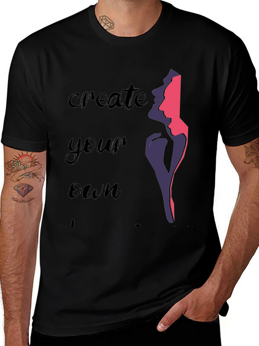 Create Your Own Graphic Tee - Stylish Black T-Shirt