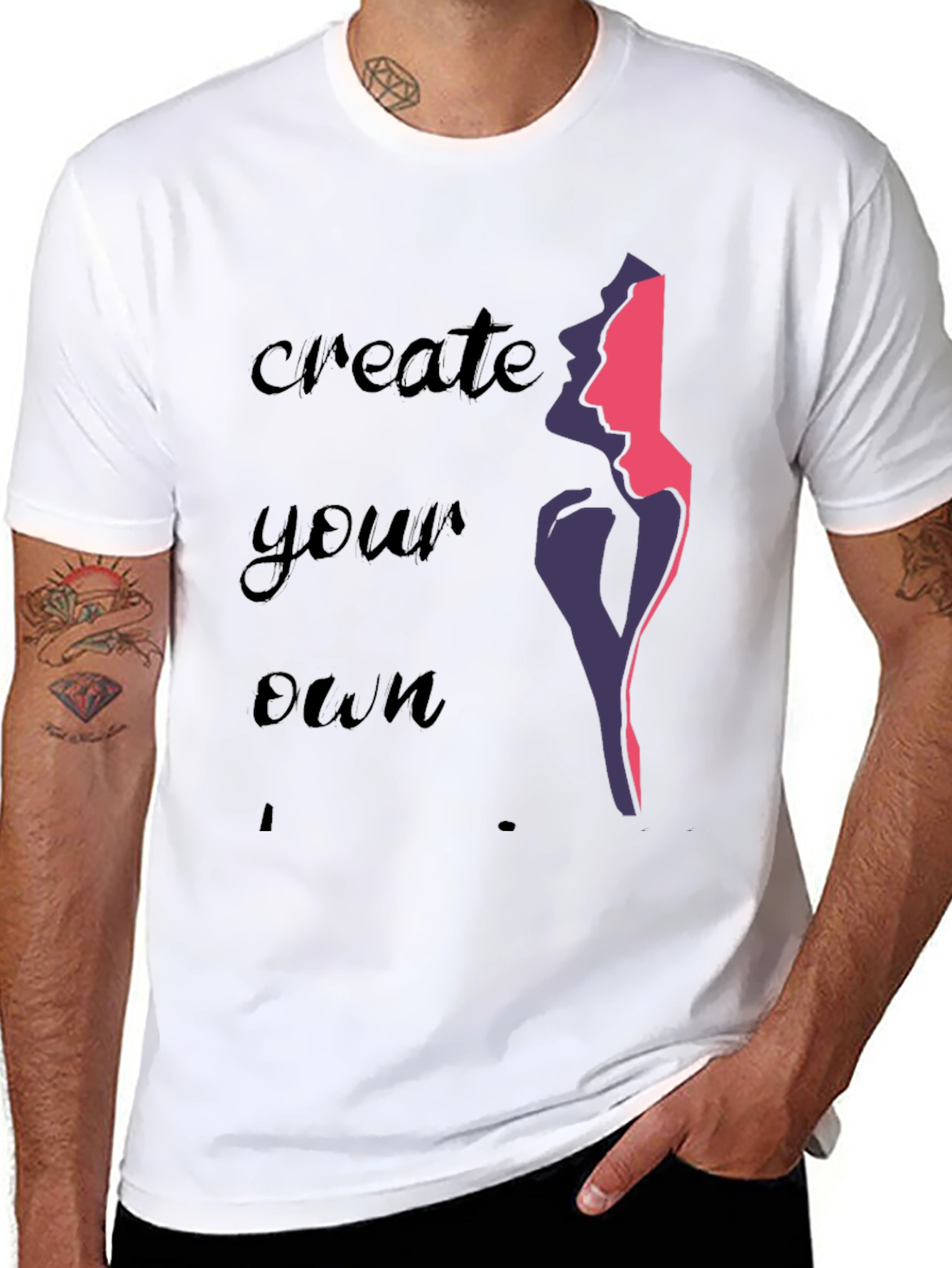 Create Your Own Graphic Tee - Stylish Black T-Shirt