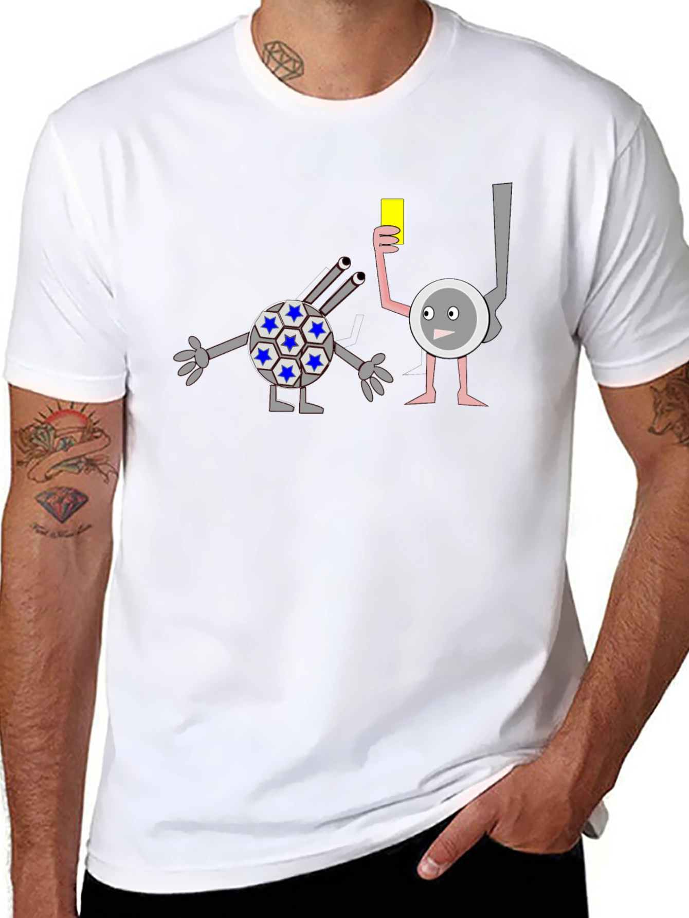 Funny Cartoon Yellow Card T-Shirt
