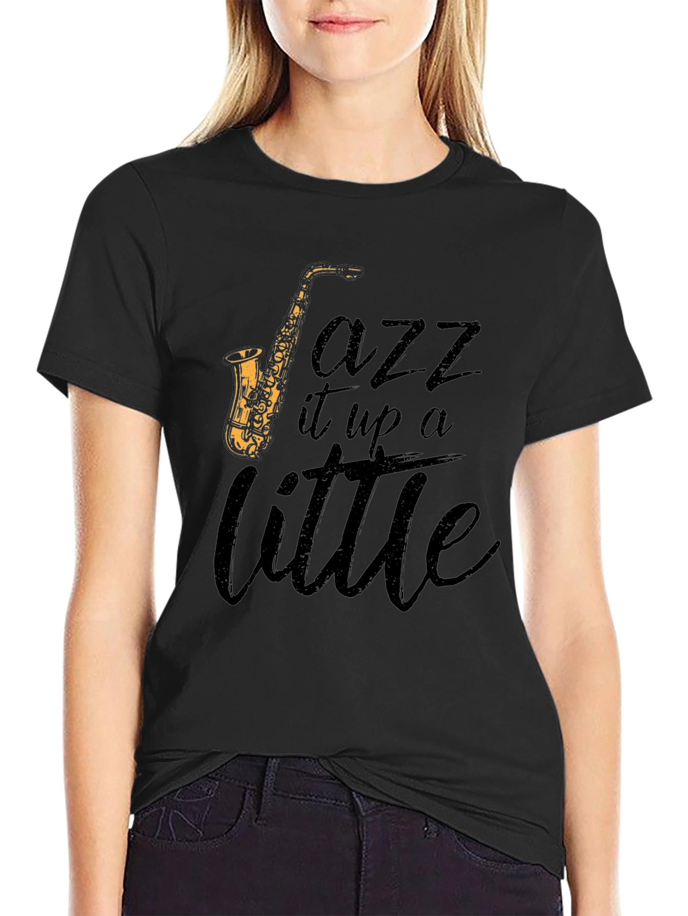 Jazz It Up Tee - Saxophone Graphic T-Shirt