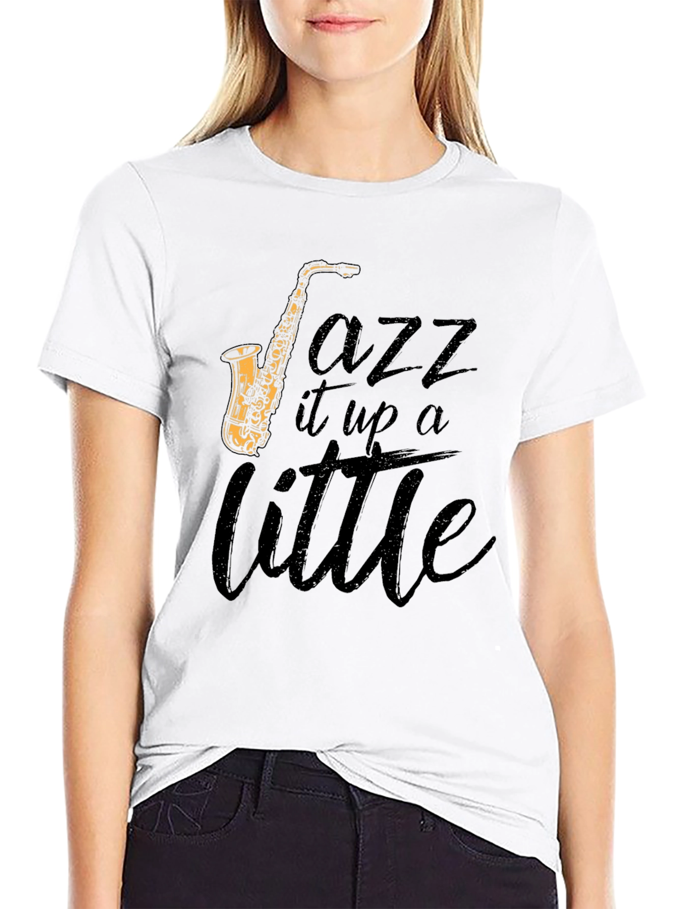 Jazz It Up Tee - Saxophone Graphic T-Shirt