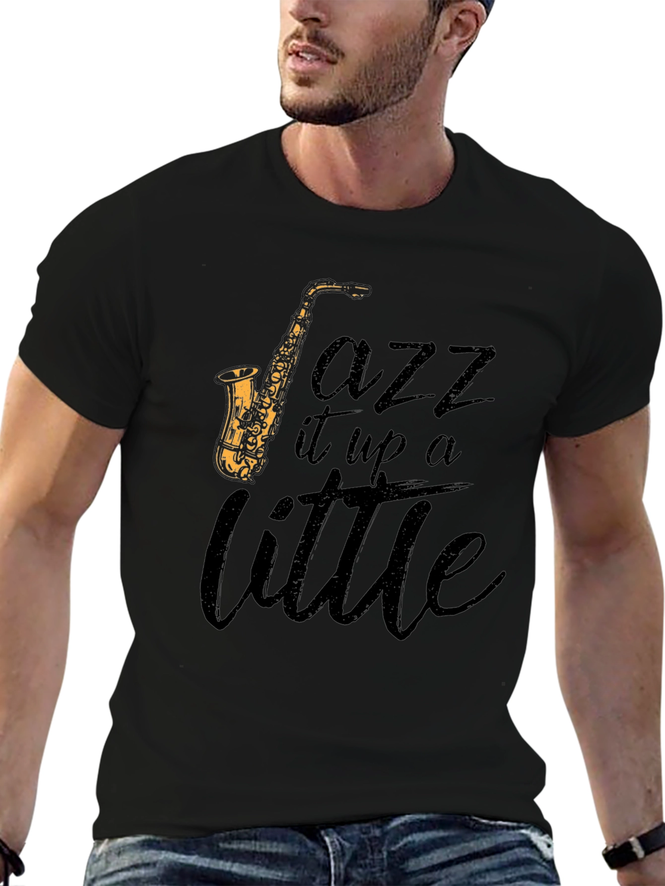 Jazz It Up Tee - Saxophone Graphic T-Shirt