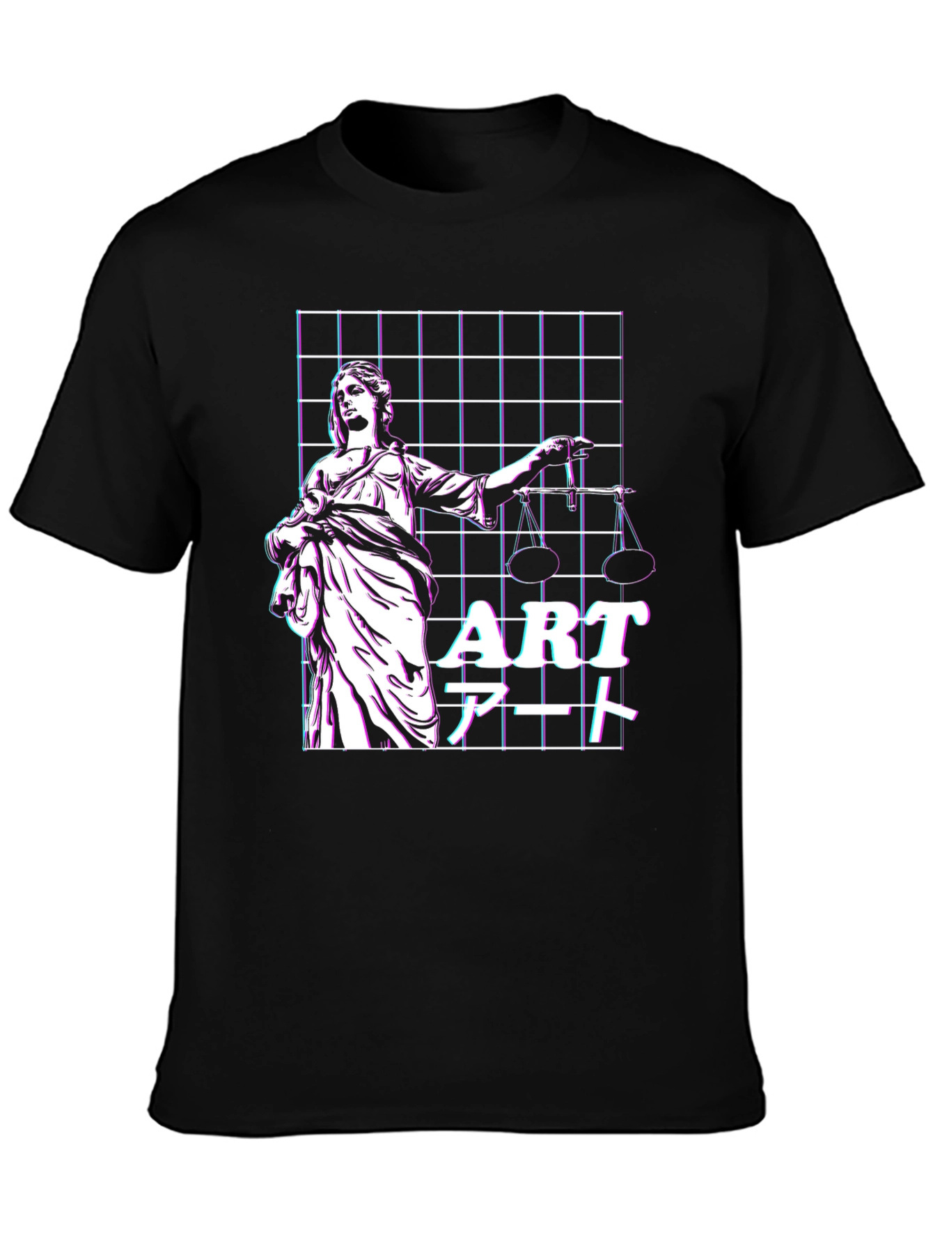 Justice Vaporwave T-Shirt - Artistic Design