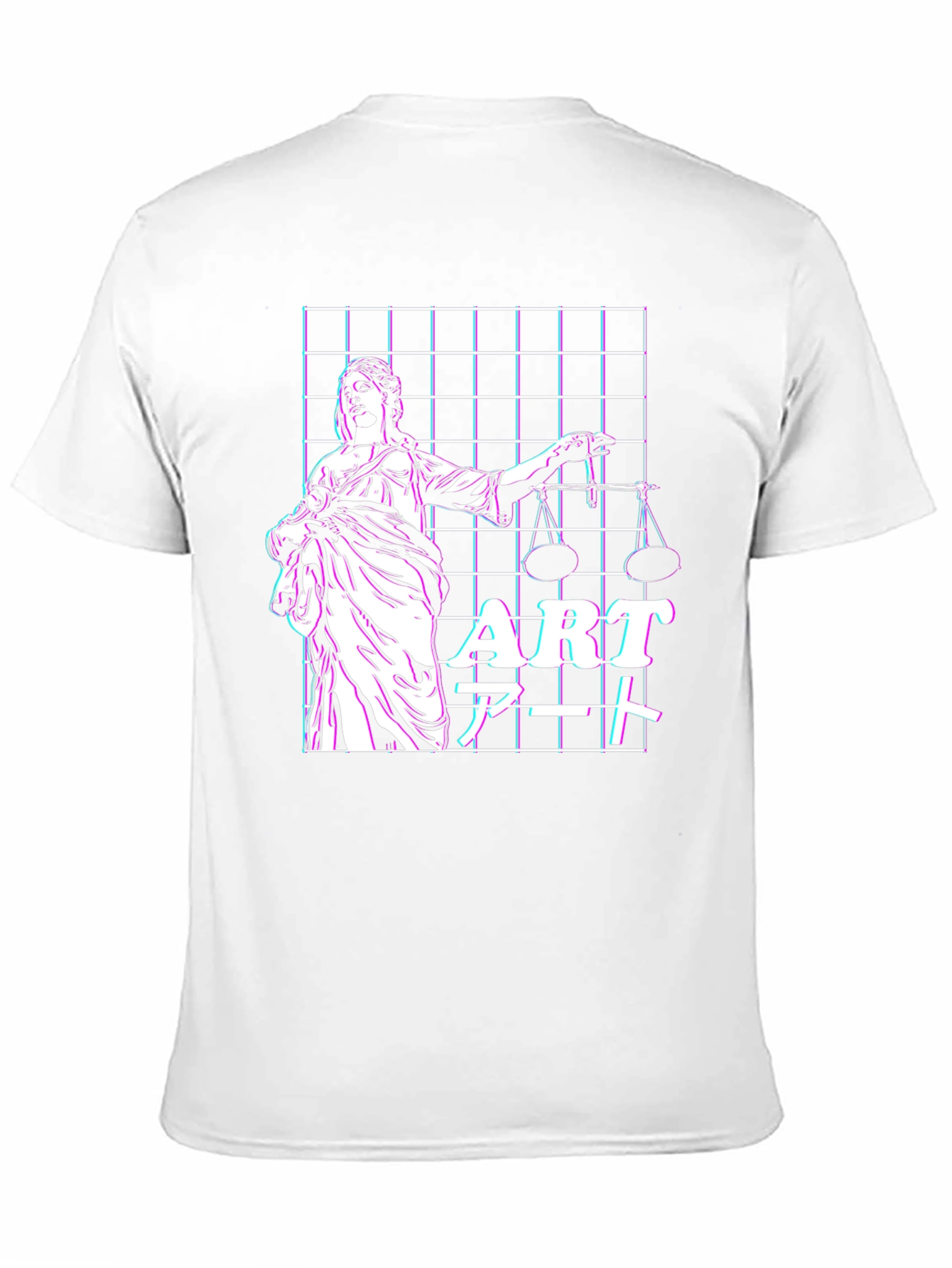 Justice Vaporwave T-Shirt - Artistic Design