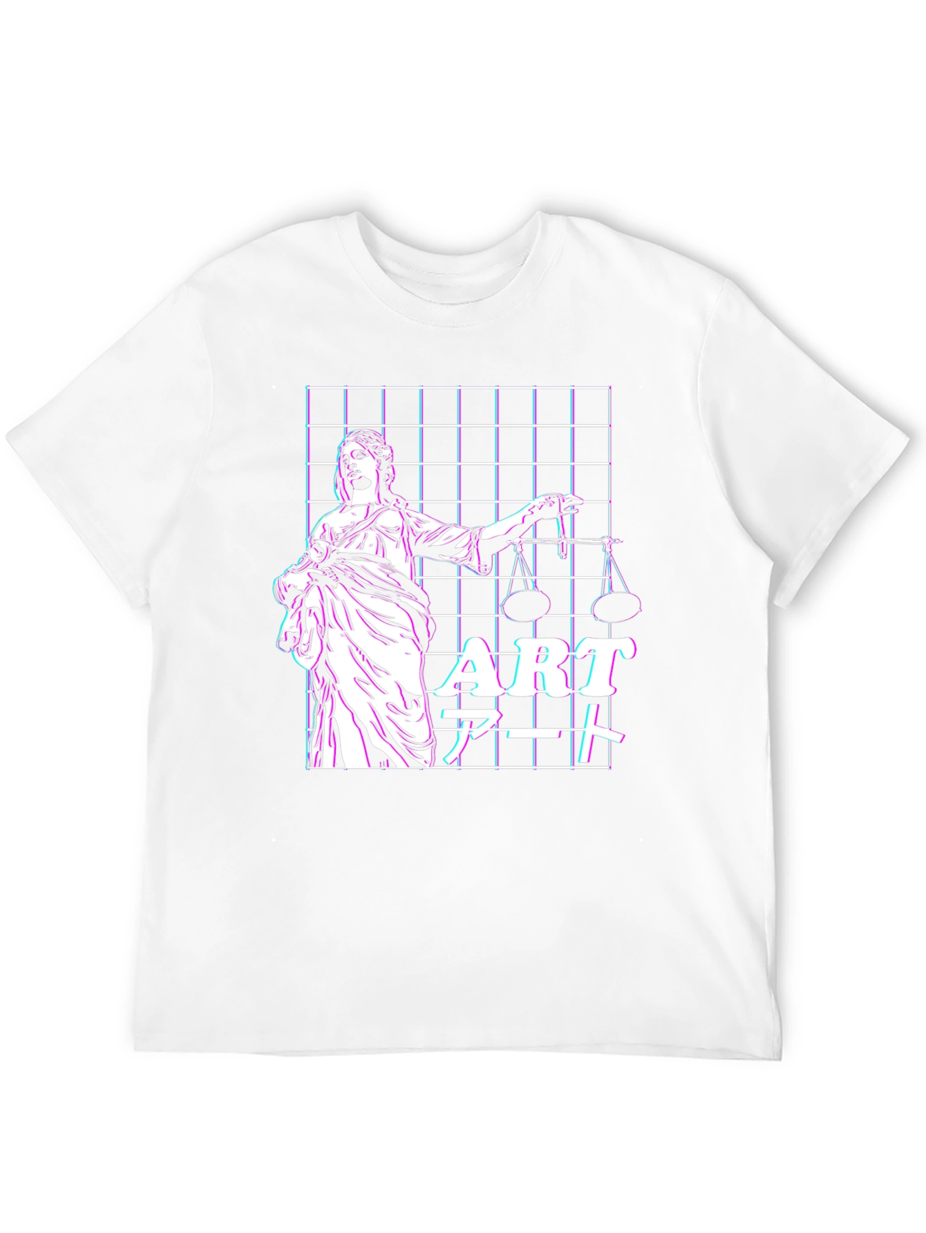 Justice Vaporwave T-Shirt - Artistic Design