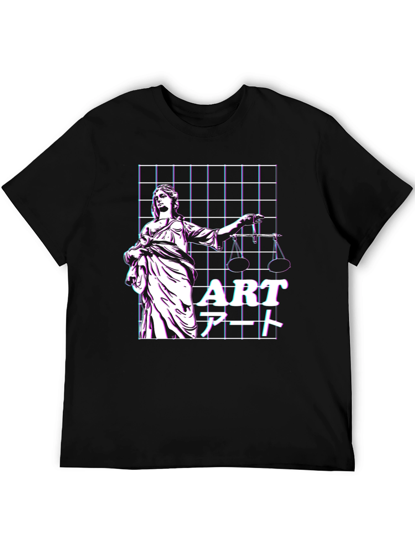 Justice Vaporwave T-Shirt - Artistic Design