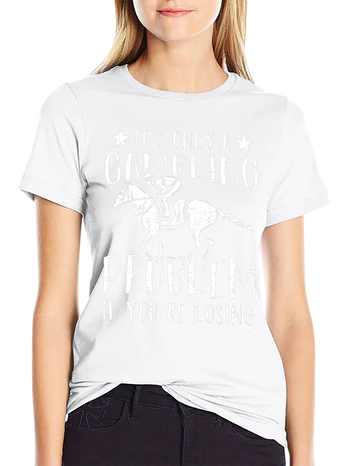 Gambling Problem T-Shirt Horse Racing Funny Tee