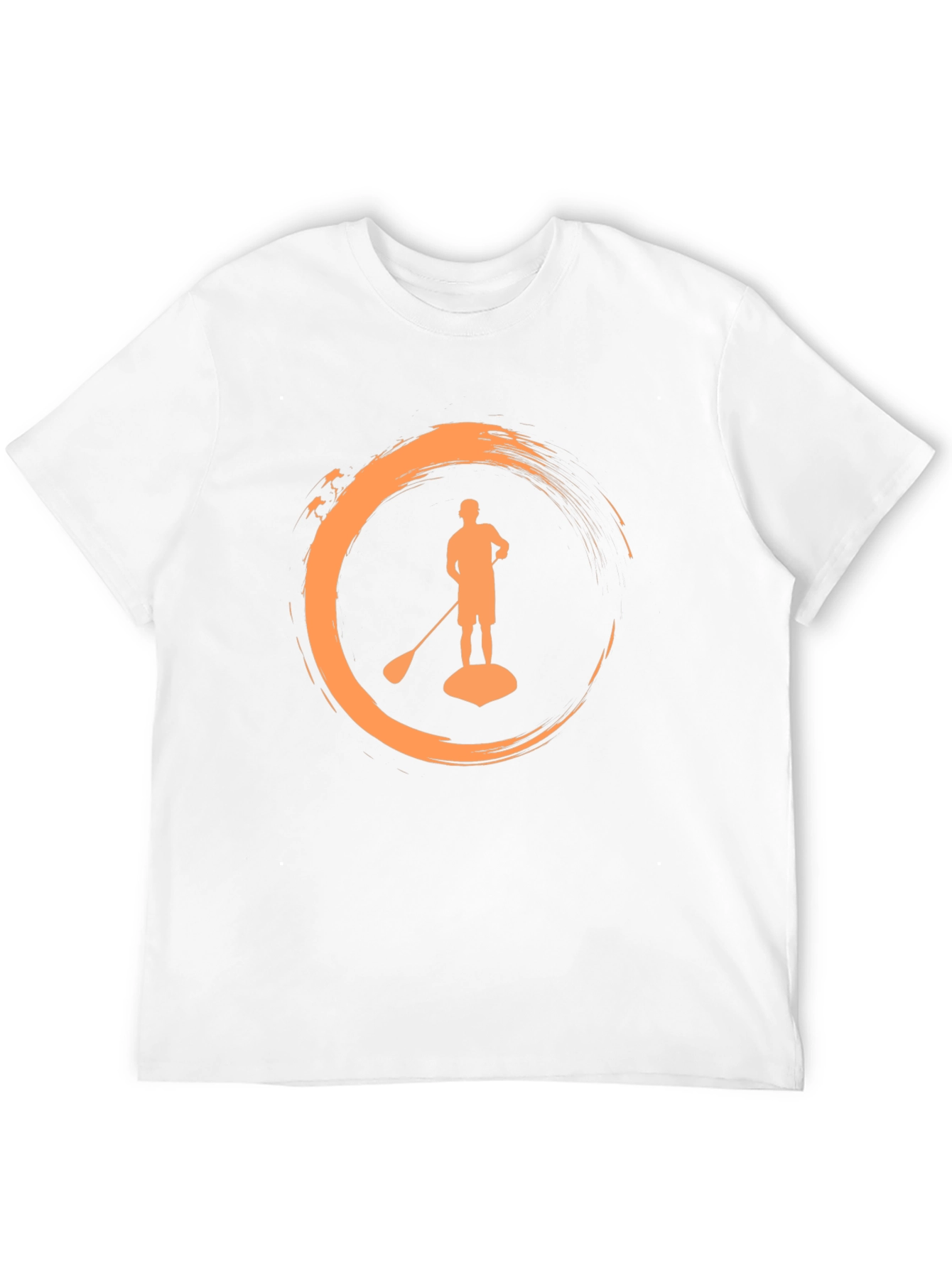 Paddle Boarder Graphic Tee - Black Cotton T-Shirt