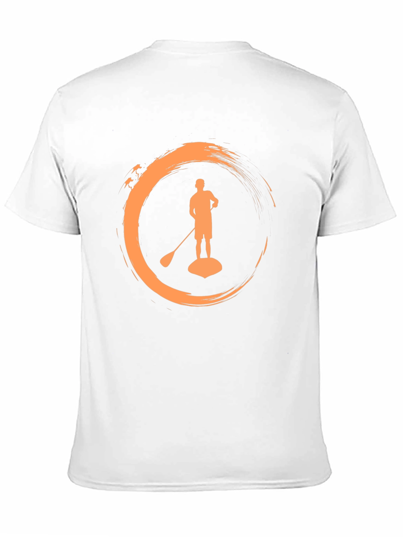 Paddle Boarder Graphic Tee - Black Cotton T-Shirt