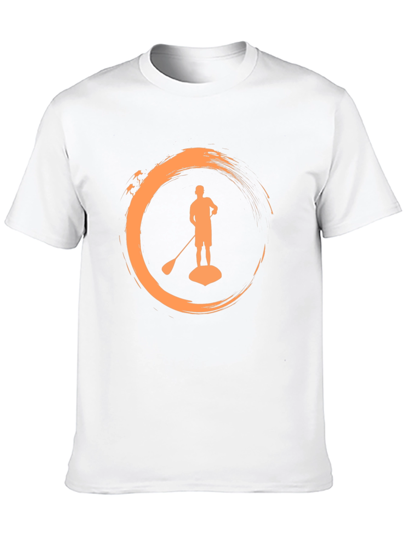 Paddle Boarder Graphic Tee - Black Cotton T-Shirt
