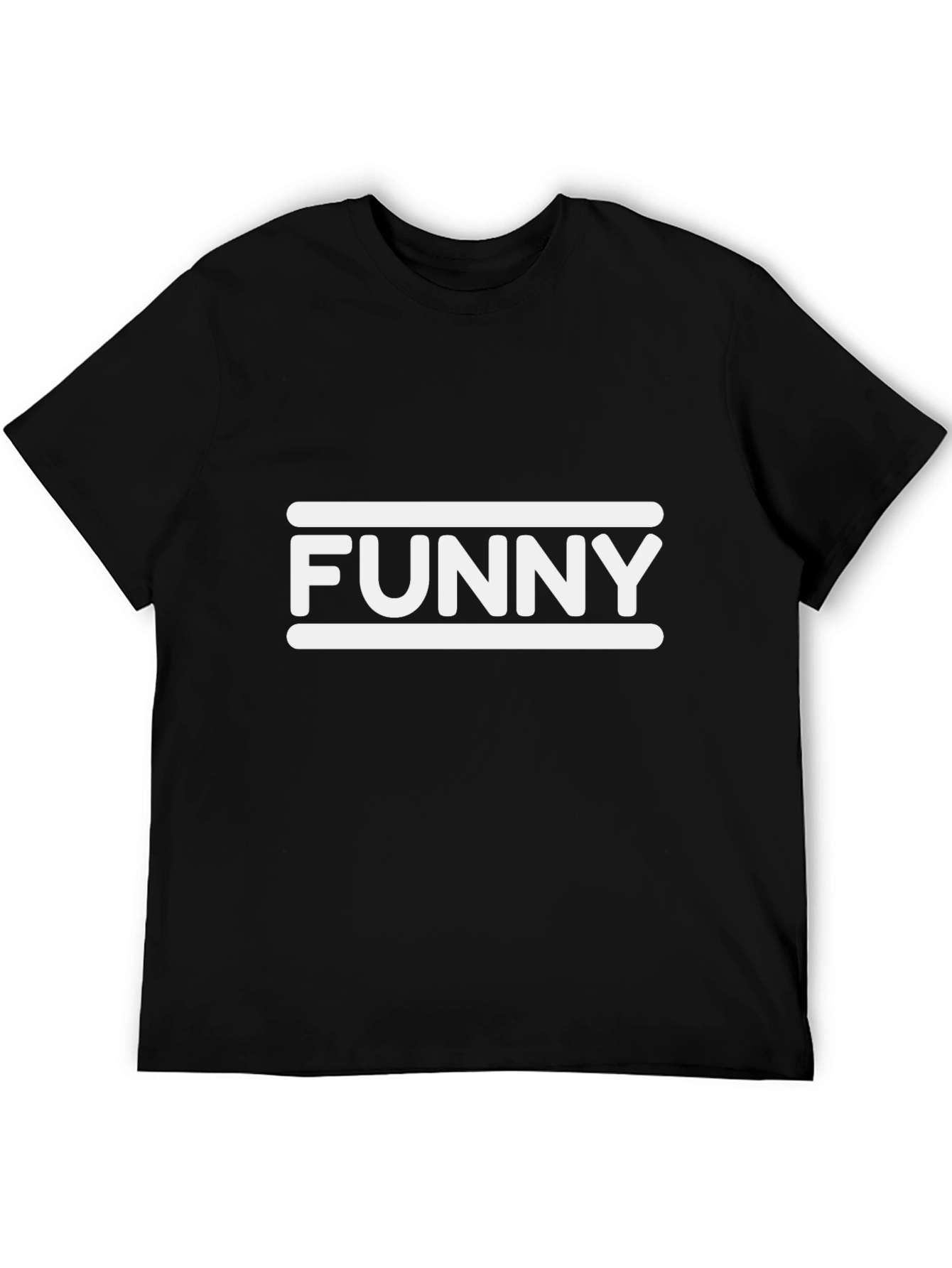 Funny Graphic Tee - Black T-Shirt with White Design