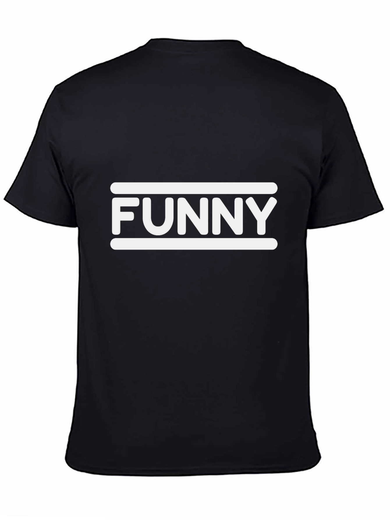 Funny Graphic Tee - Black T-Shirt with White Design