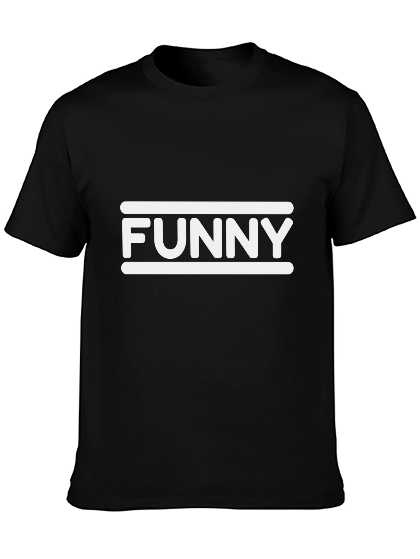 Funny Graphic Tee - Black T-Shirt with White Design