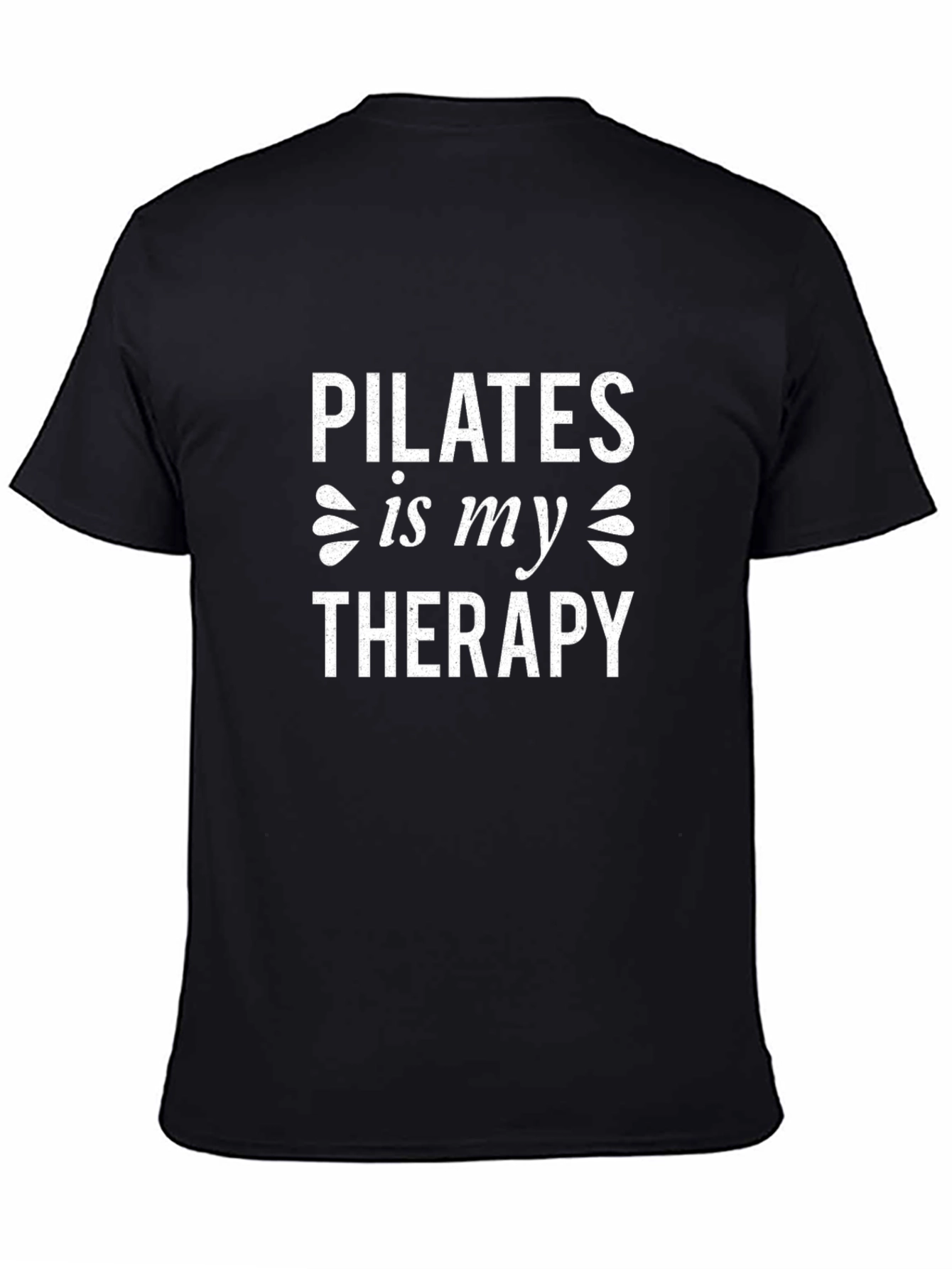 Pilates is My Therapy Graphic Tee - Black