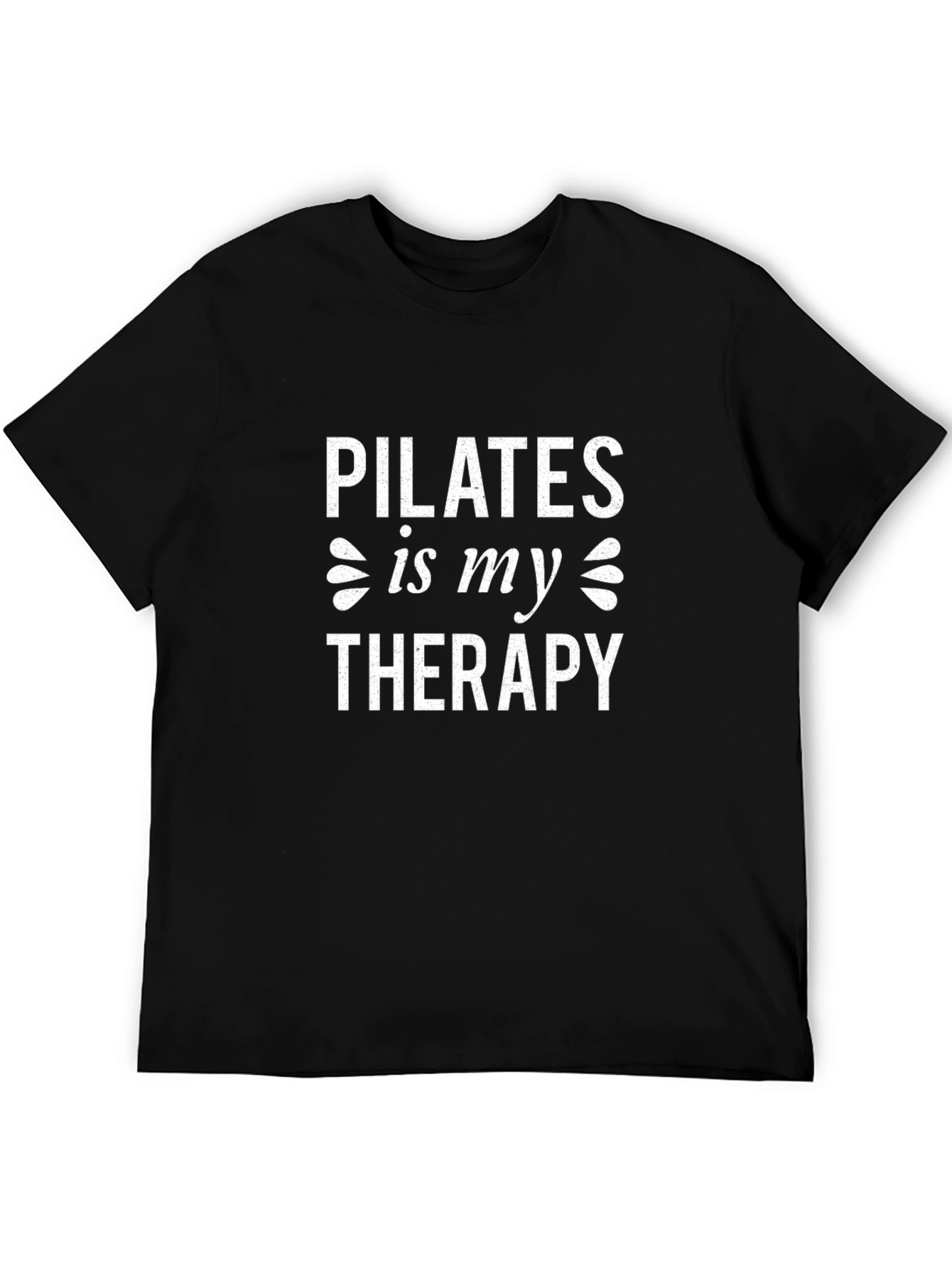 Pilates is My Therapy Graphic Tee - Black