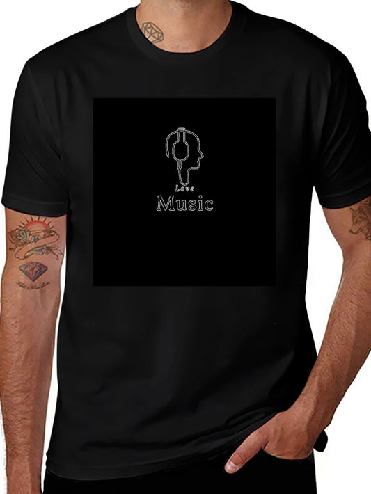 Love Music Black T-Shirt - Stylish Graphic Tee