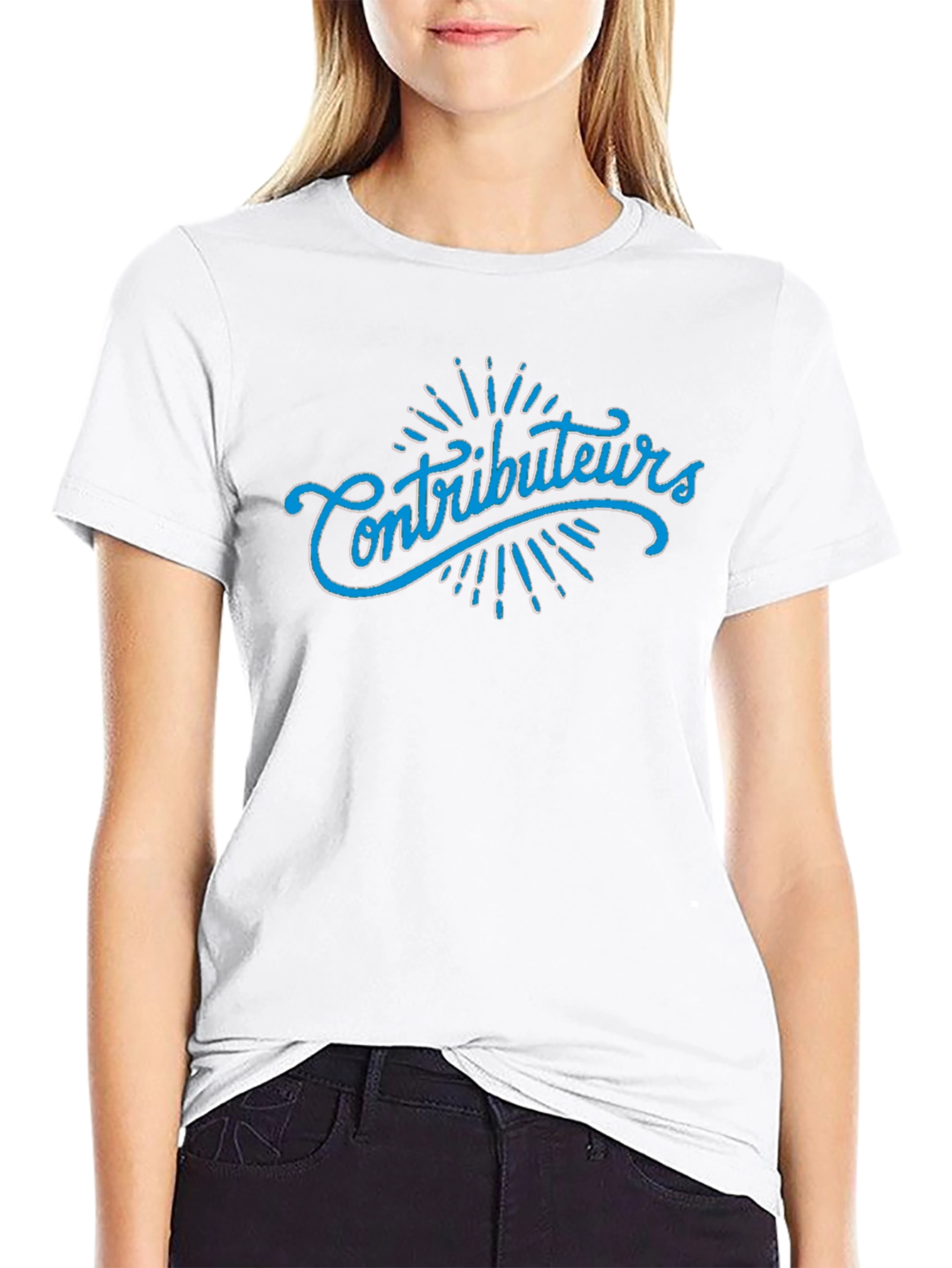 Contributors T-Shirt - Stylish Black Tee