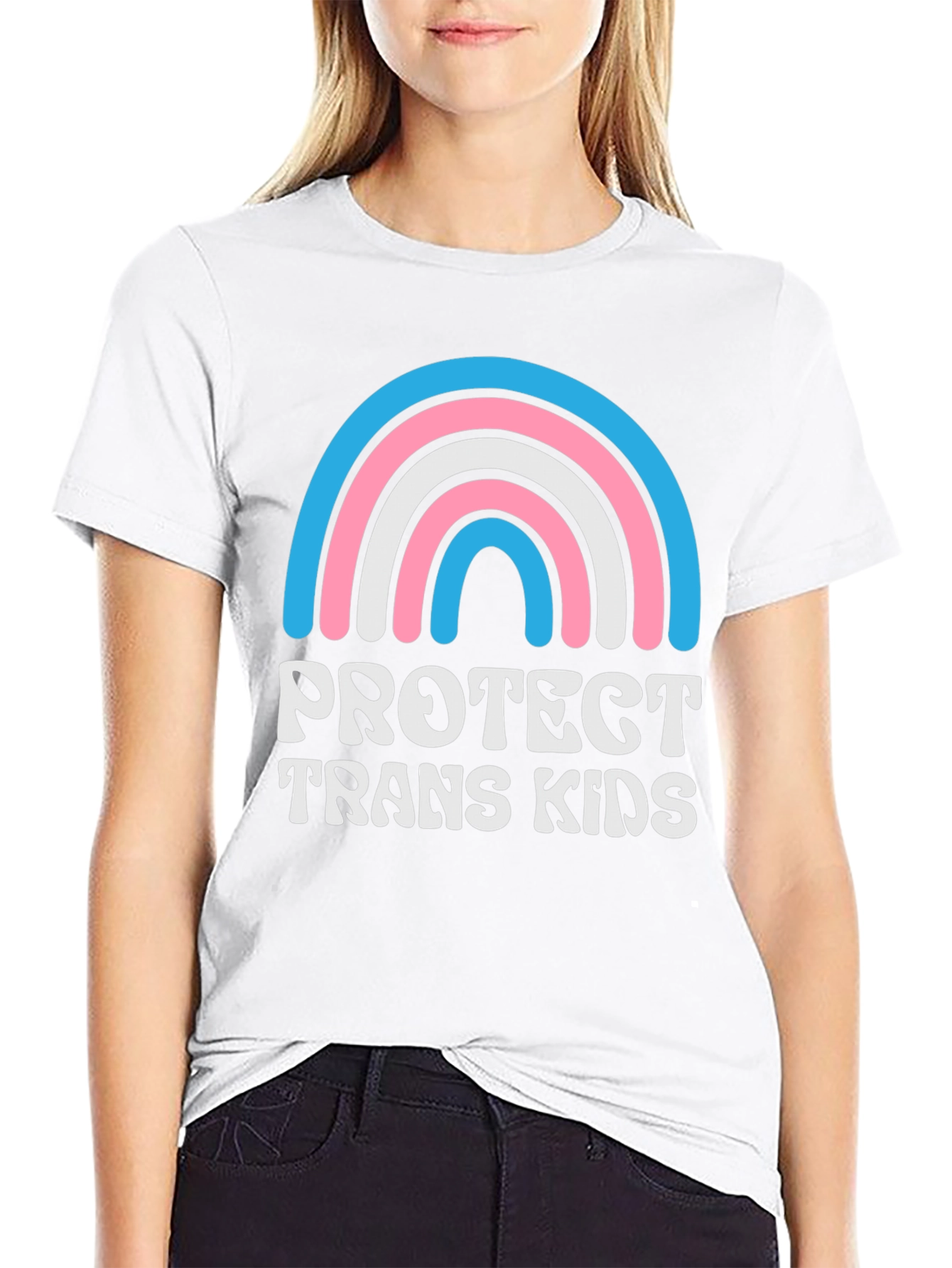 Protect Trans Kids T-Shirt: Equality Rainbow Design