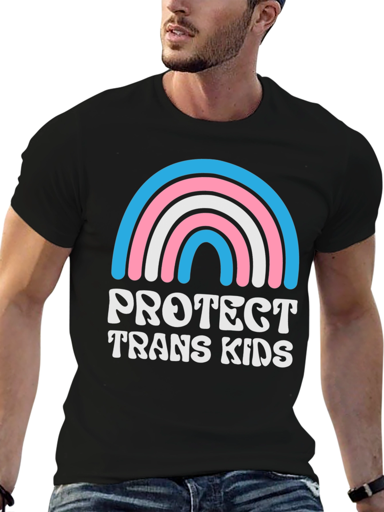 Protect Trans Kids T-Shirt: Equality Rainbow Design