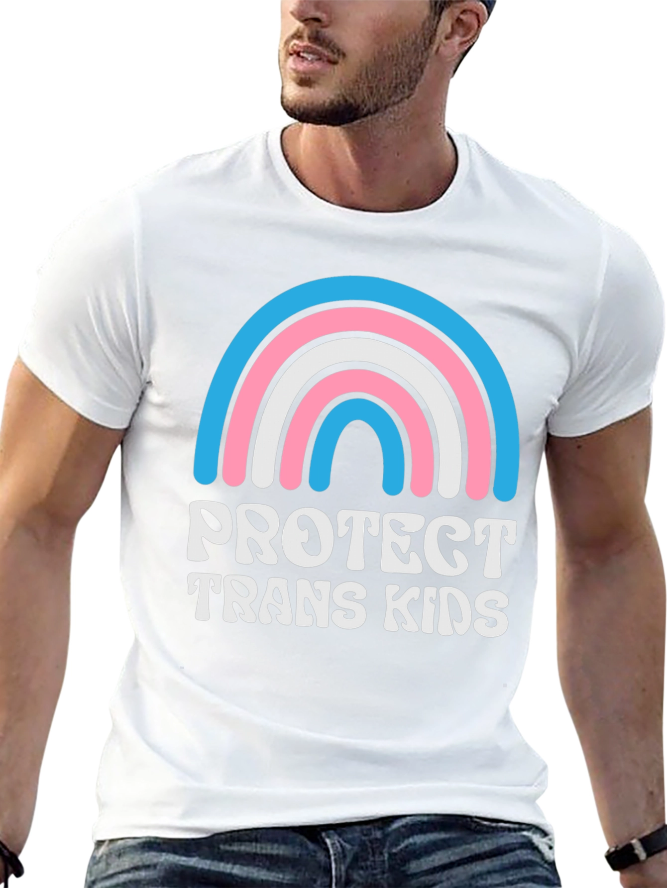 Protect Trans Kids T-Shirt: Equality Rainbow Design
