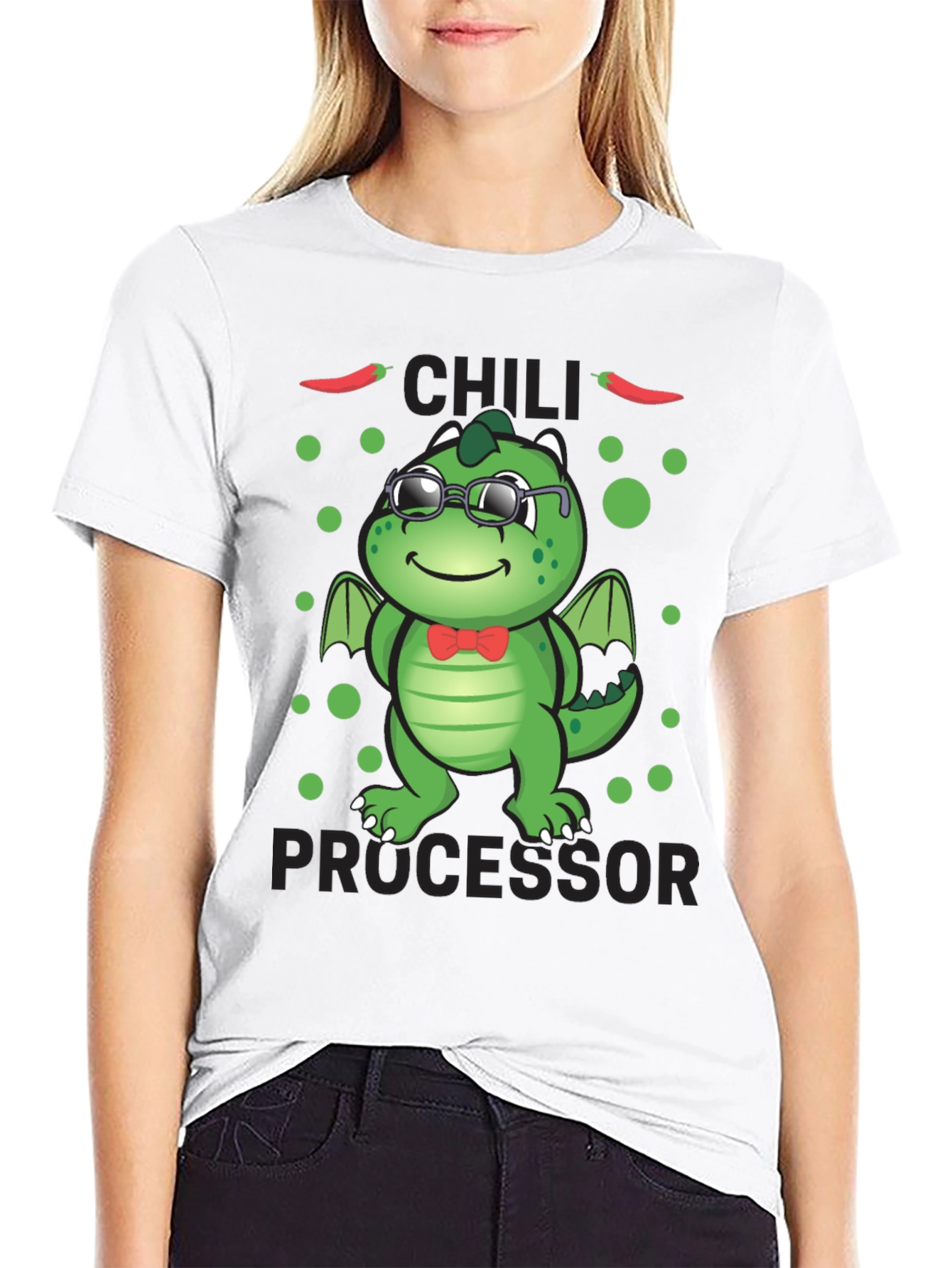 Chili Processor T-Shirt - Cute Dragon Design