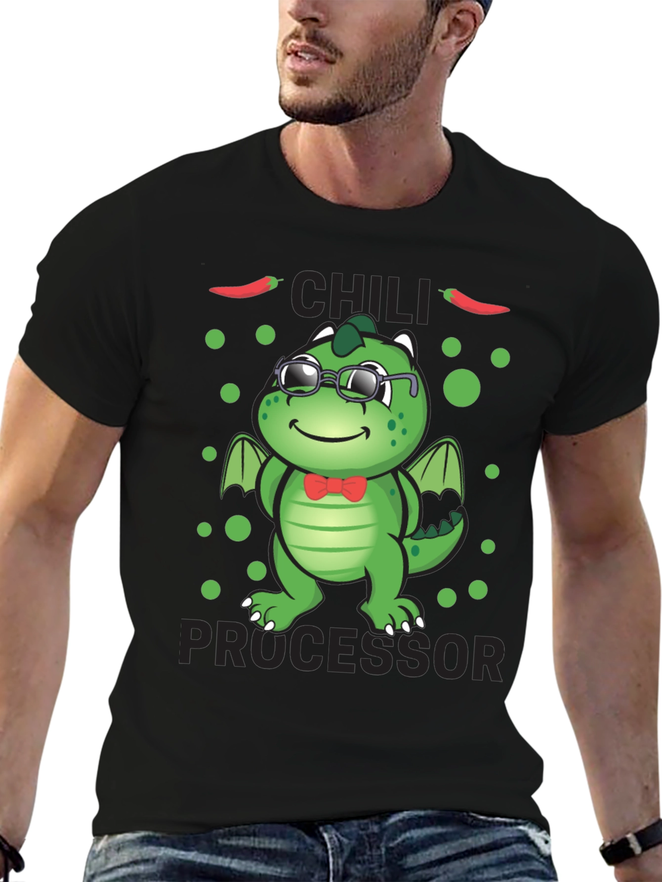 Chili Processor T-Shirt - Cute Dragon Design