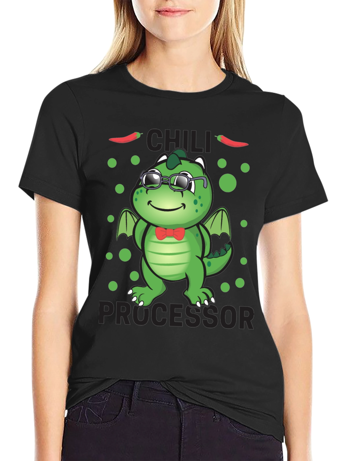 Chili Processor T-Shirt - Cute Dragon Design