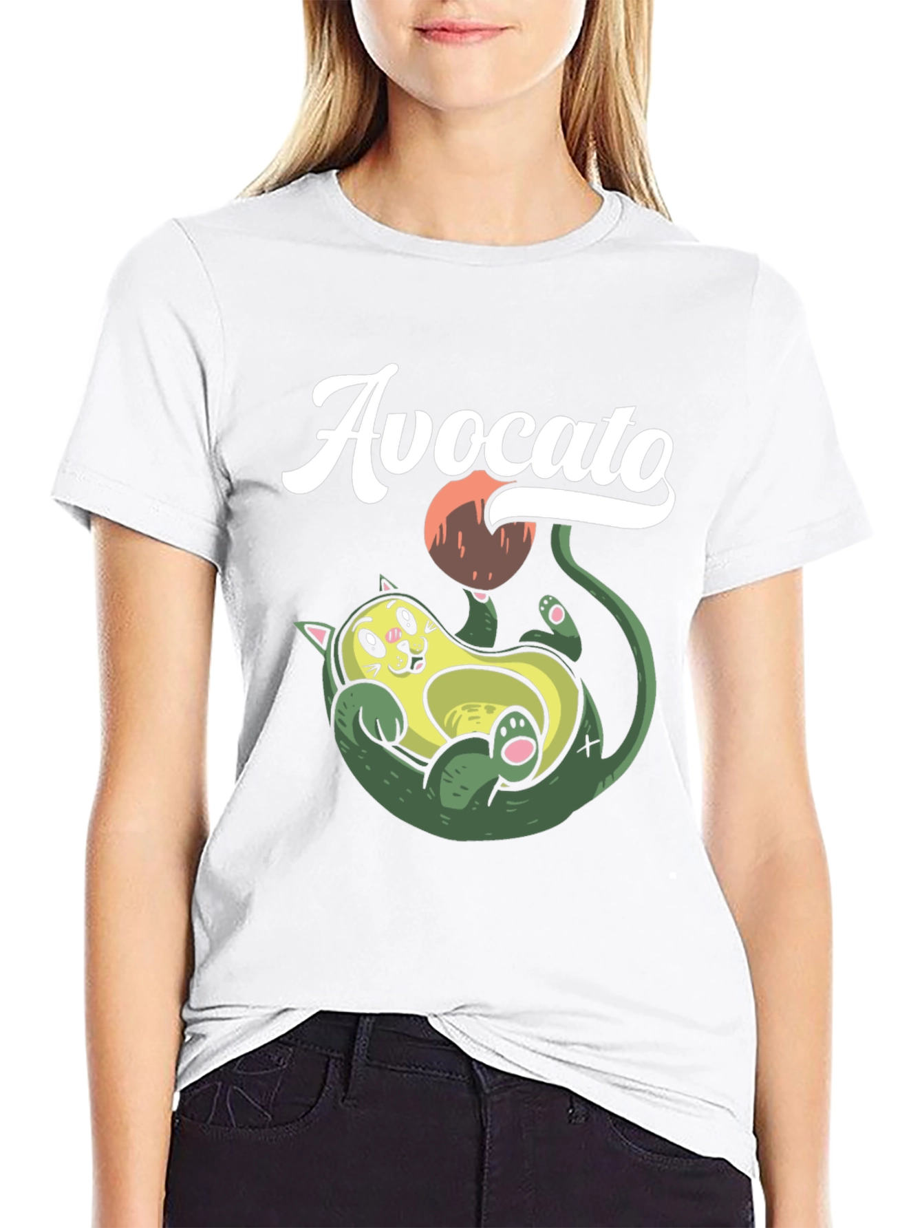 Avocato T-Shirt: Funny Cat Avocado Pun Tee
