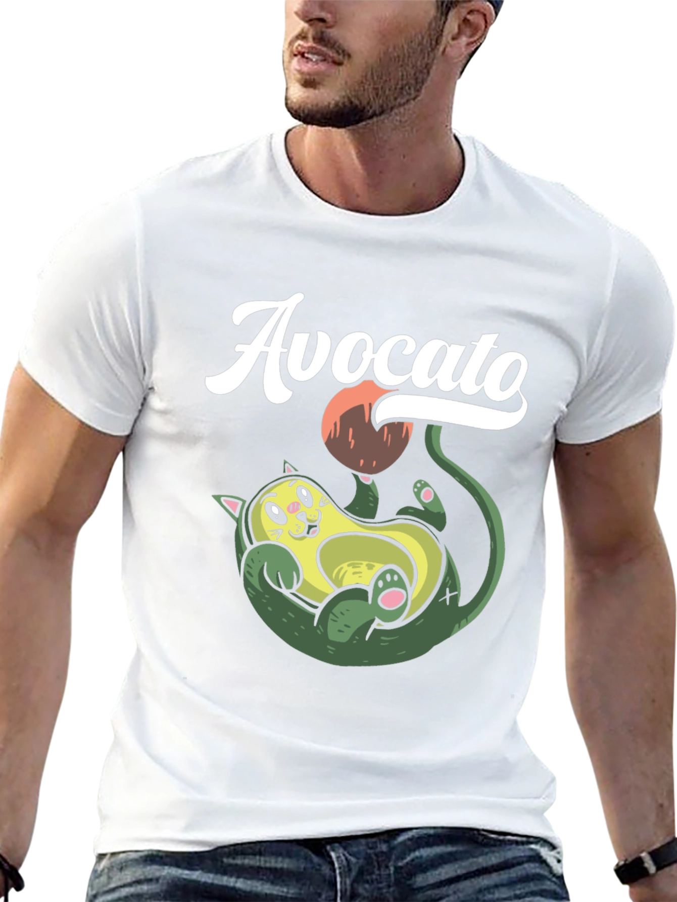 Avocato T-Shirt: Funny Cat Avocado Pun Tee