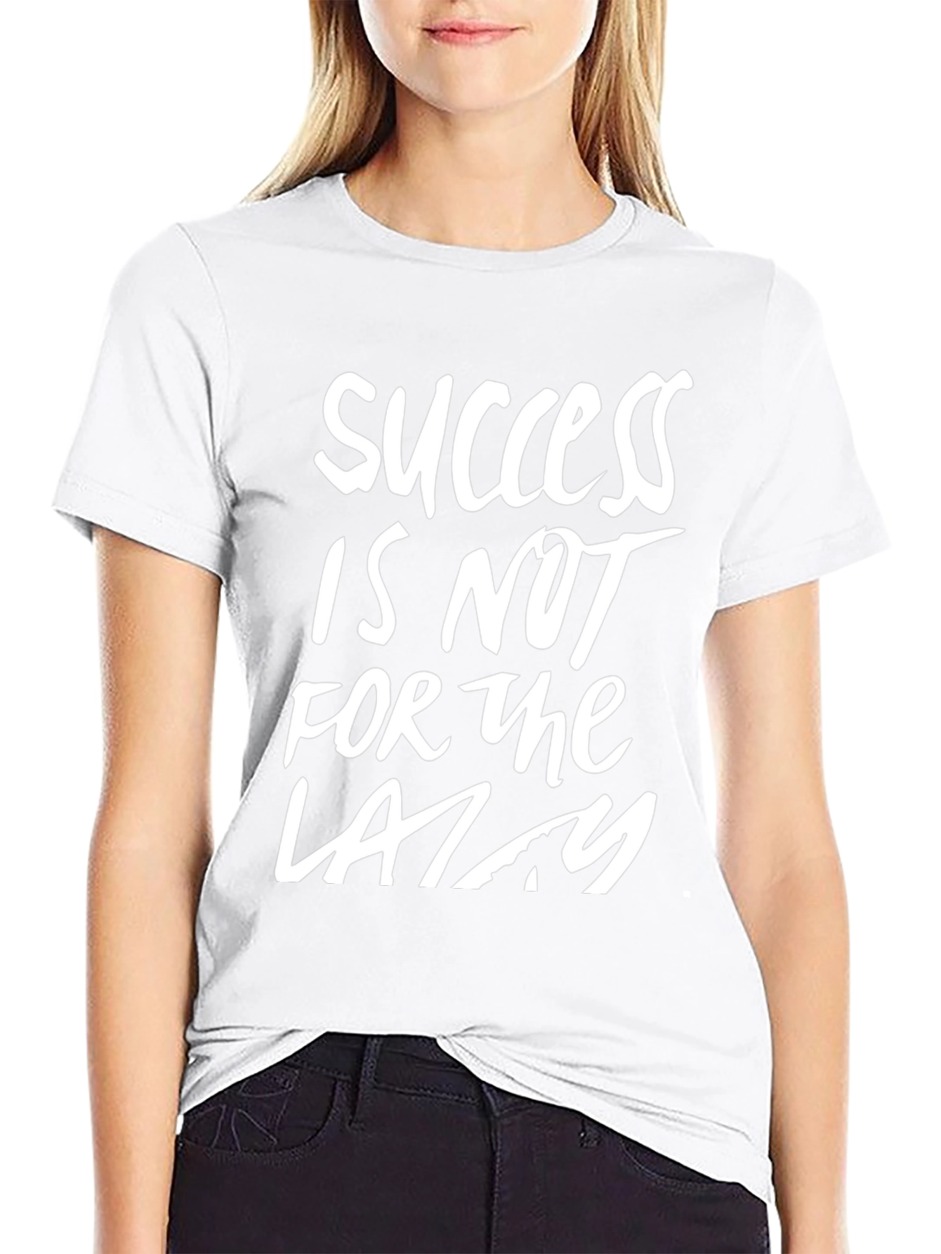 Success Black Graphic Tee for Hard Workers