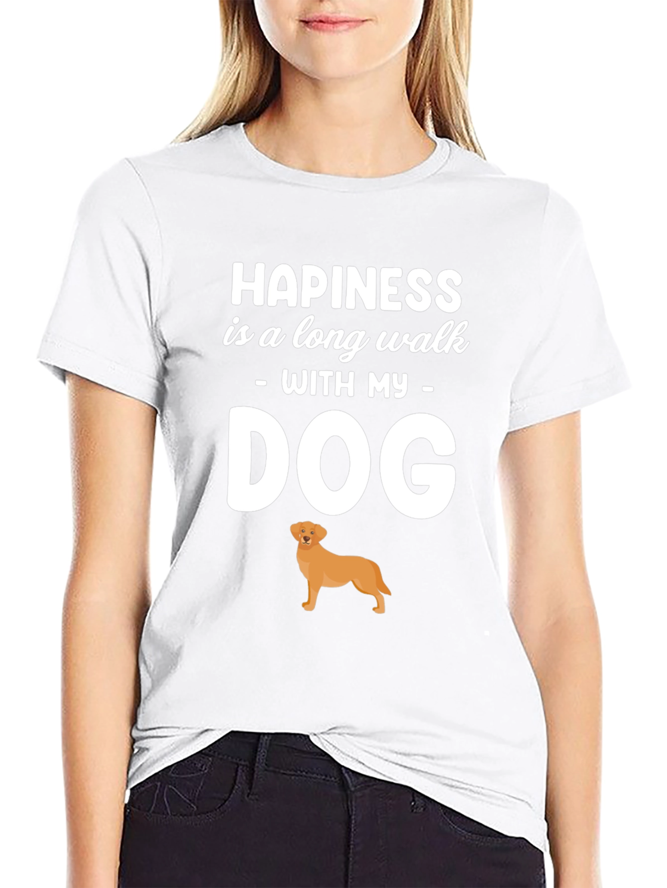 Happiness is a Long Walk With My Dog T-Shirt