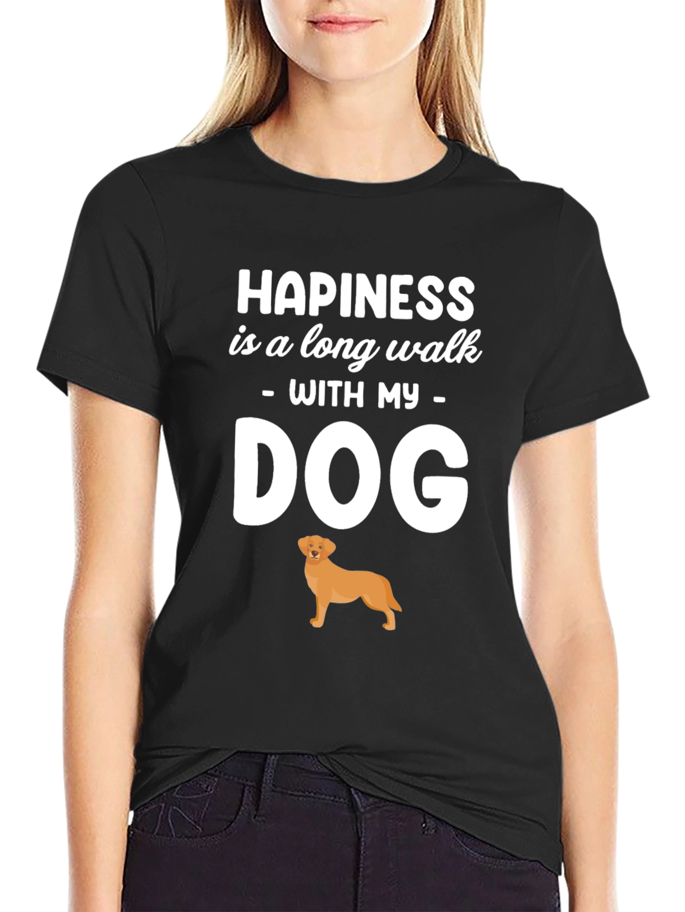 Happiness is a Long Walk With My Dog T-Shirt