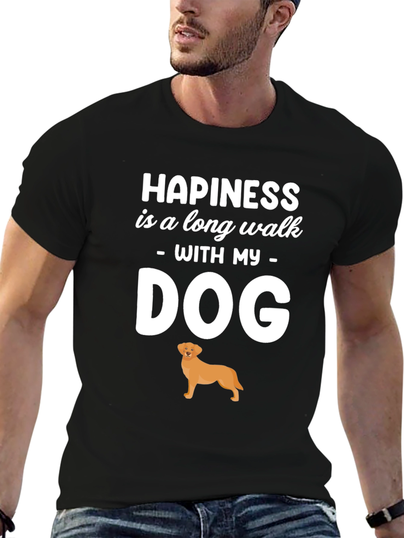 Happiness is a Long Walk With My Dog T-Shirt