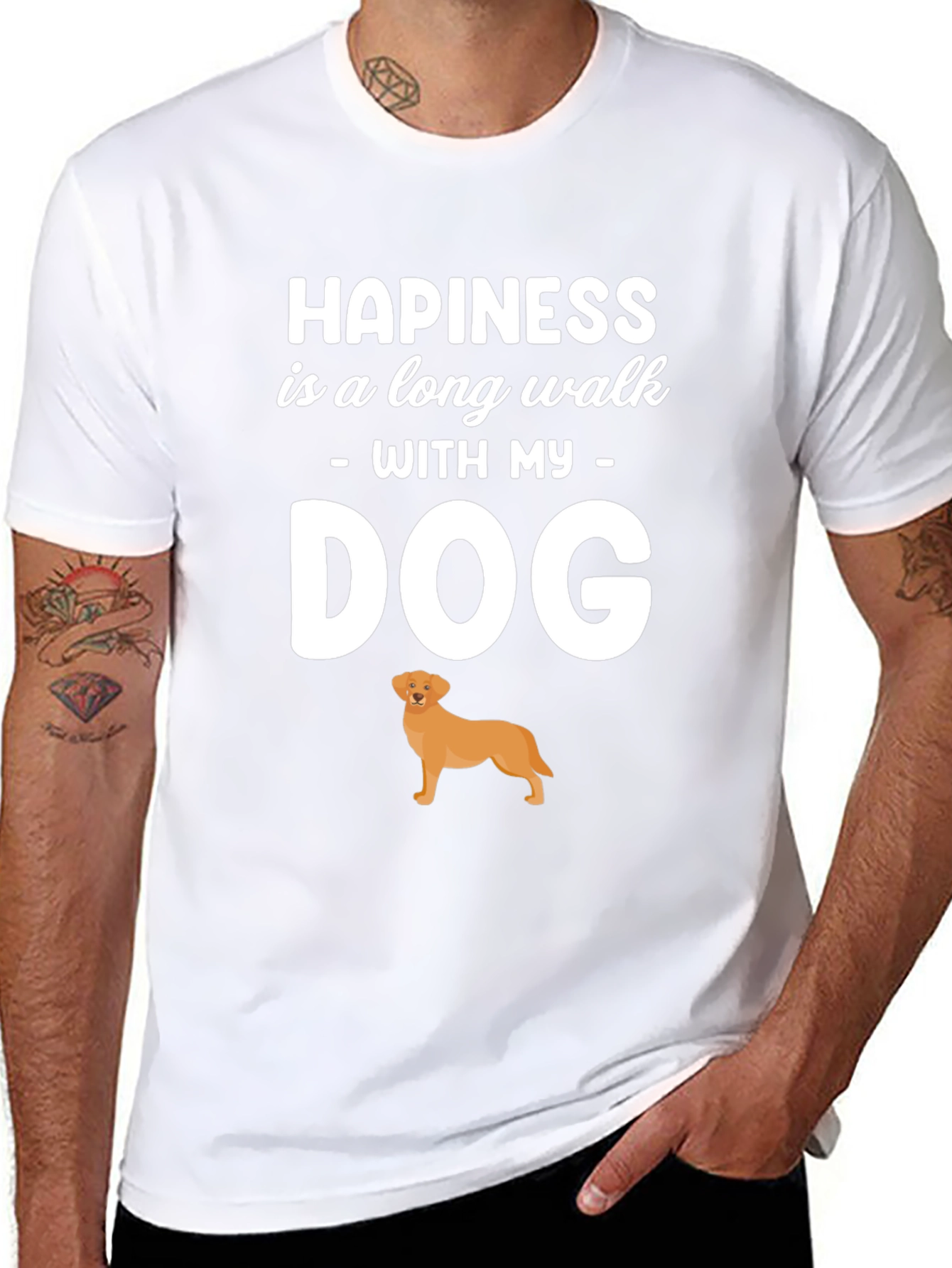 Happiness is a Long Walk With My Dog T-Shirt