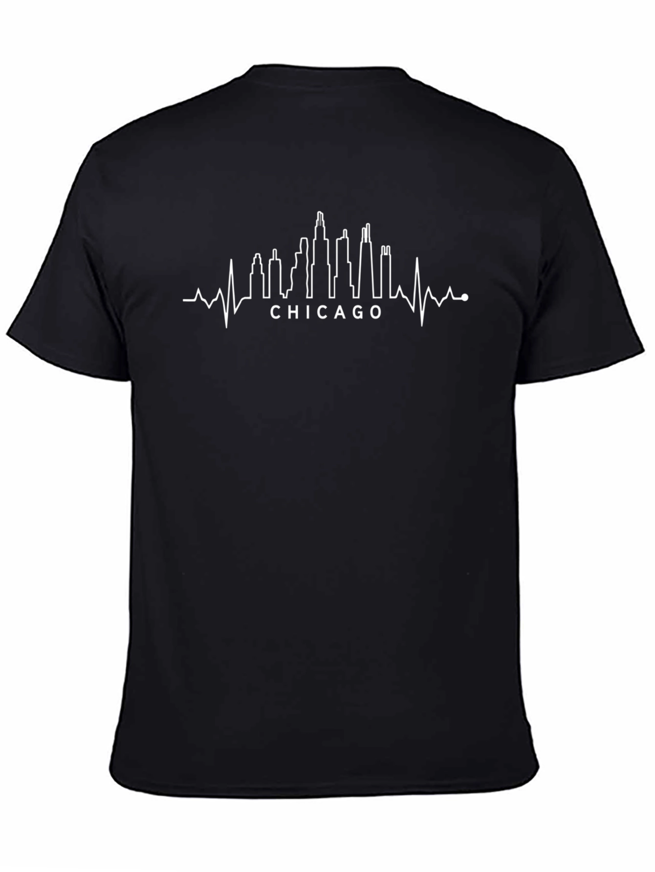 Chicago Skyline Heartbeat T-Shirt - City Pride Tee