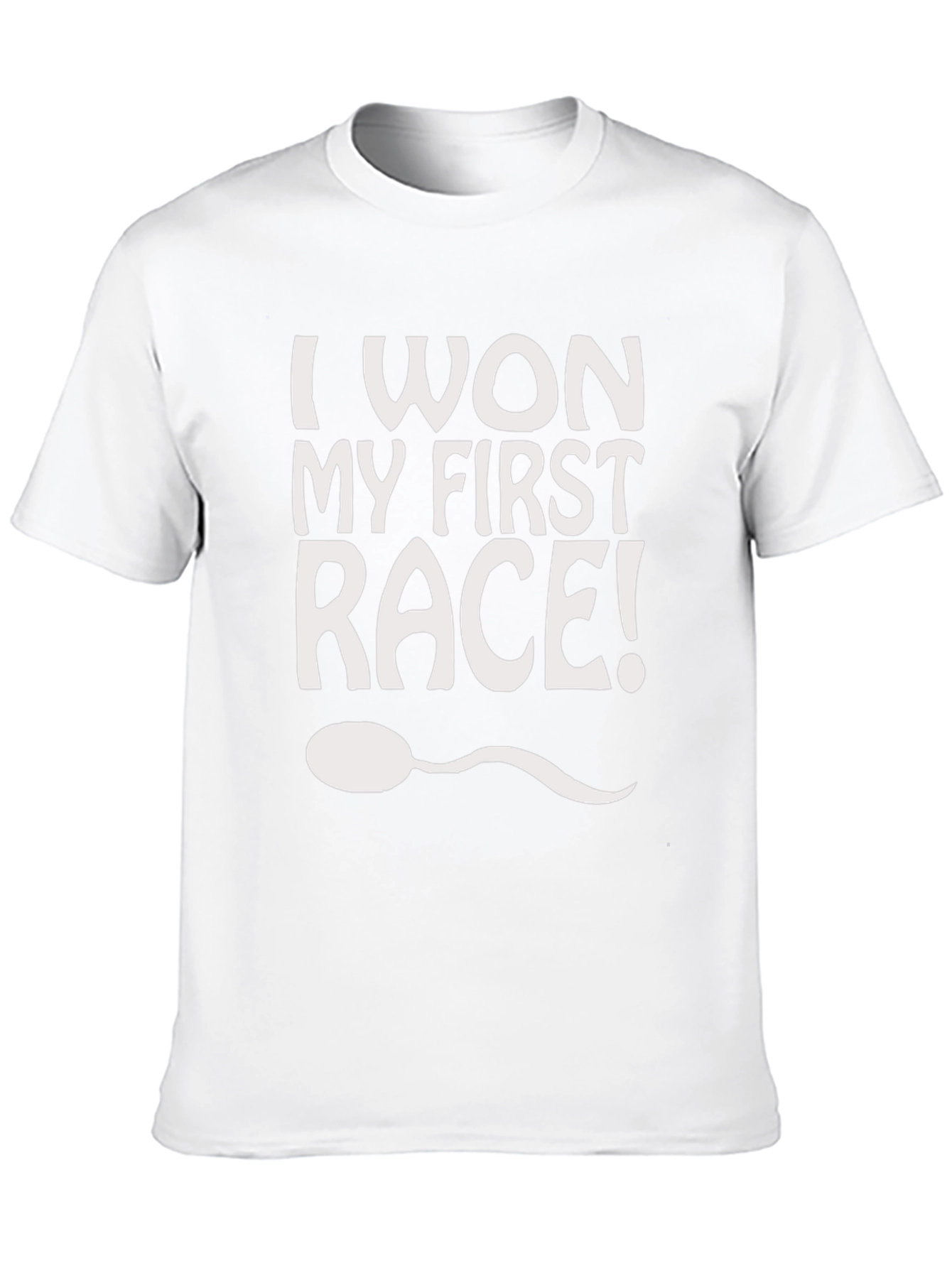 I Won My First Race T-Shirt Funny Graphic Tee
