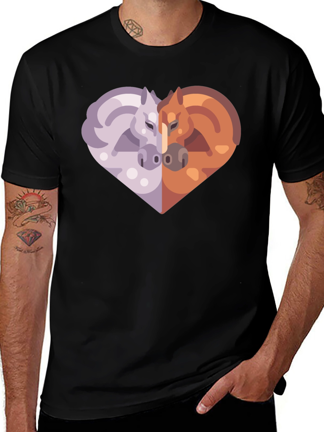 Heart Horses Graphic Tee