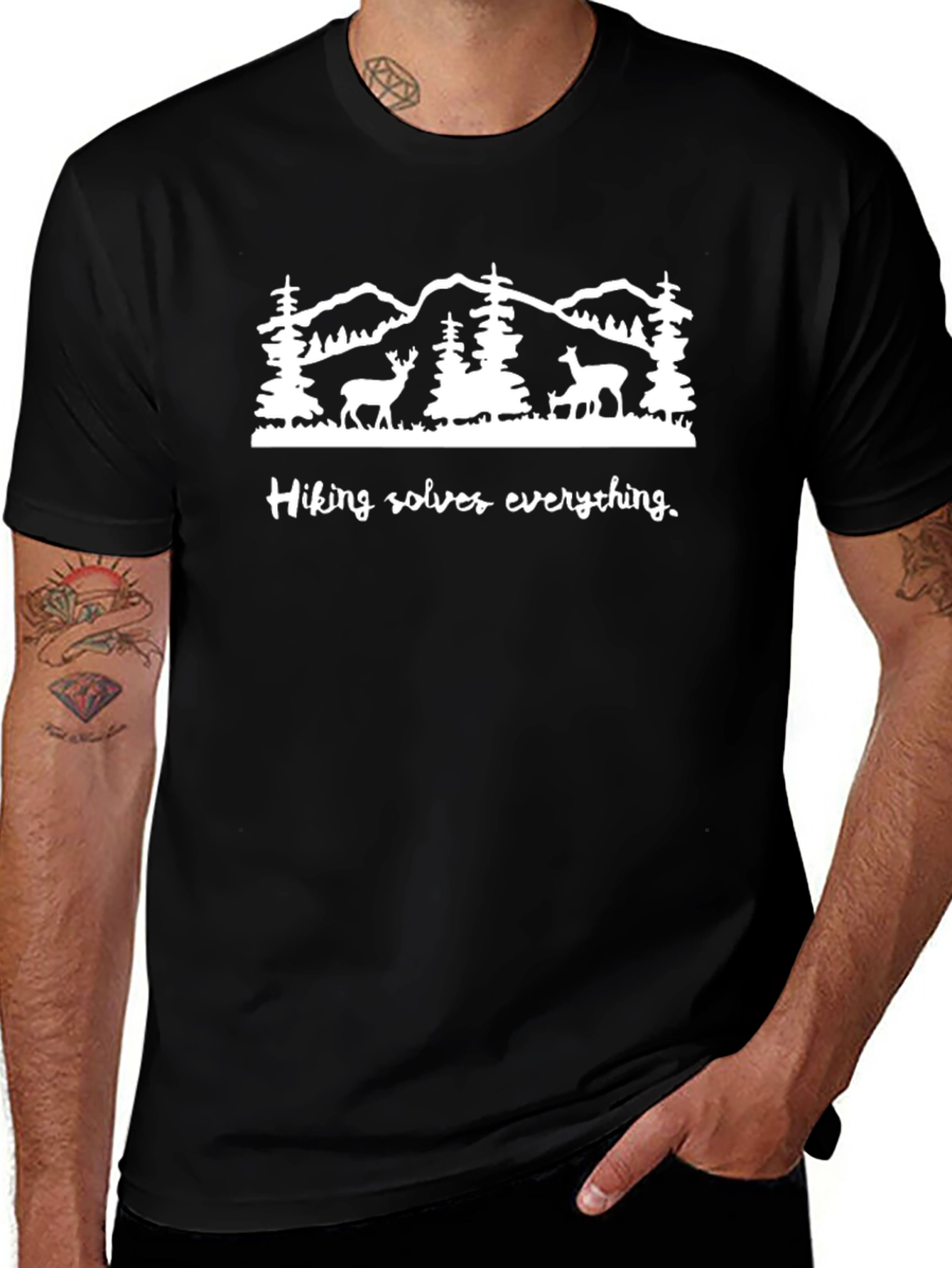 Hiking Solves Everything Graphic Tee