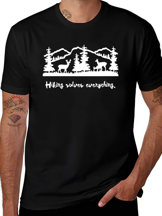 Hiking Solves Everything Graphic Tee