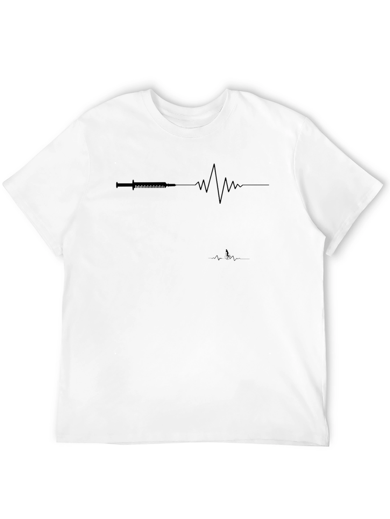 Heartbeat Syringe Graphic Tee - Black