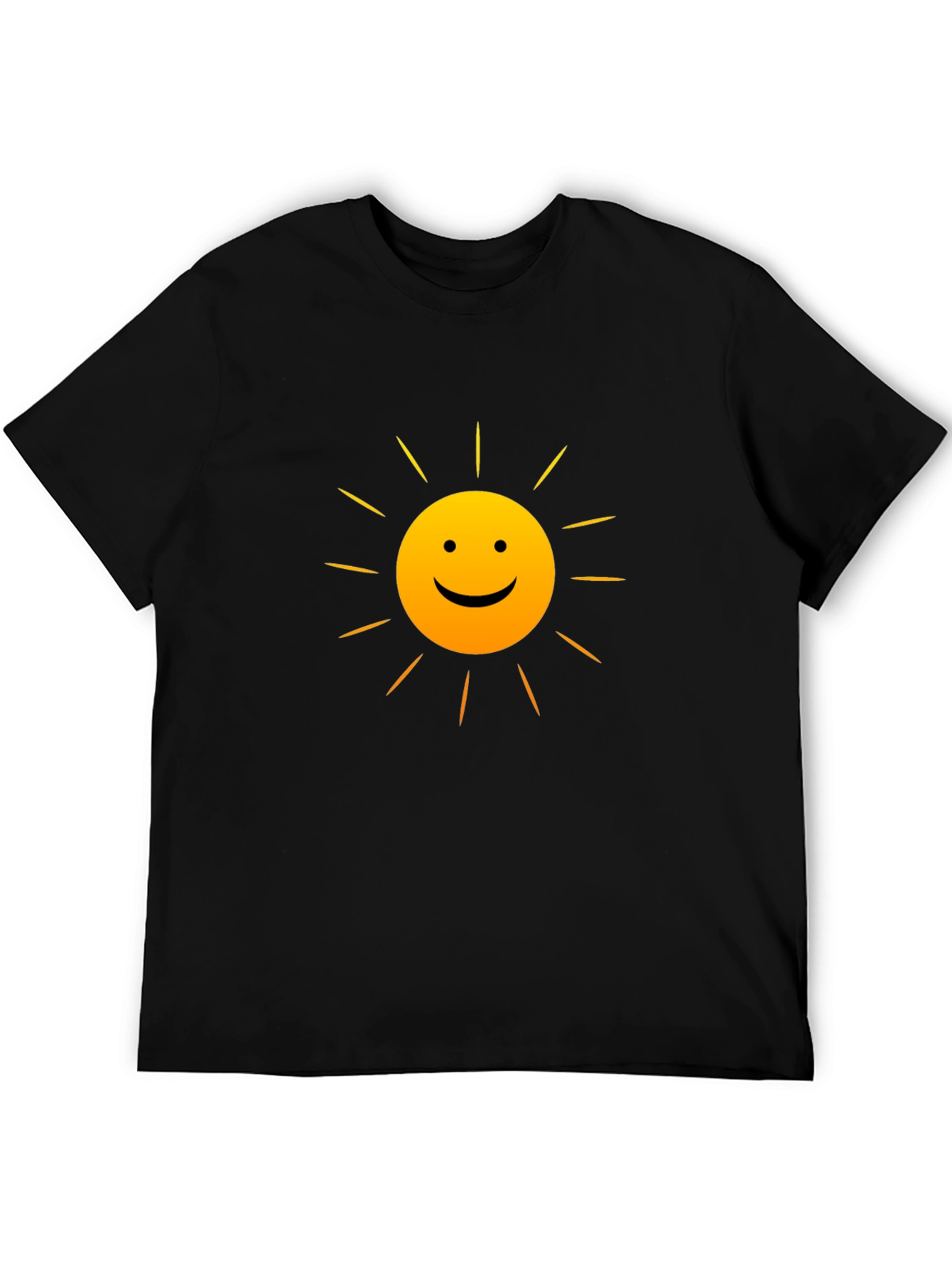 Sunny Smile Graphic Tee - Black Comfort Fit