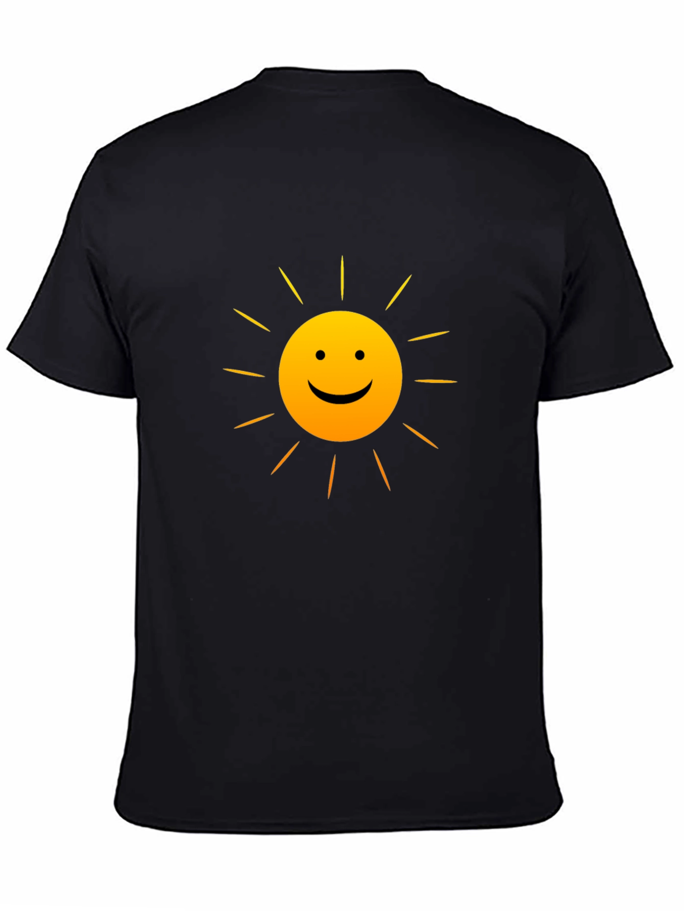 Sunny Smile Graphic Tee - Black Comfort Fit