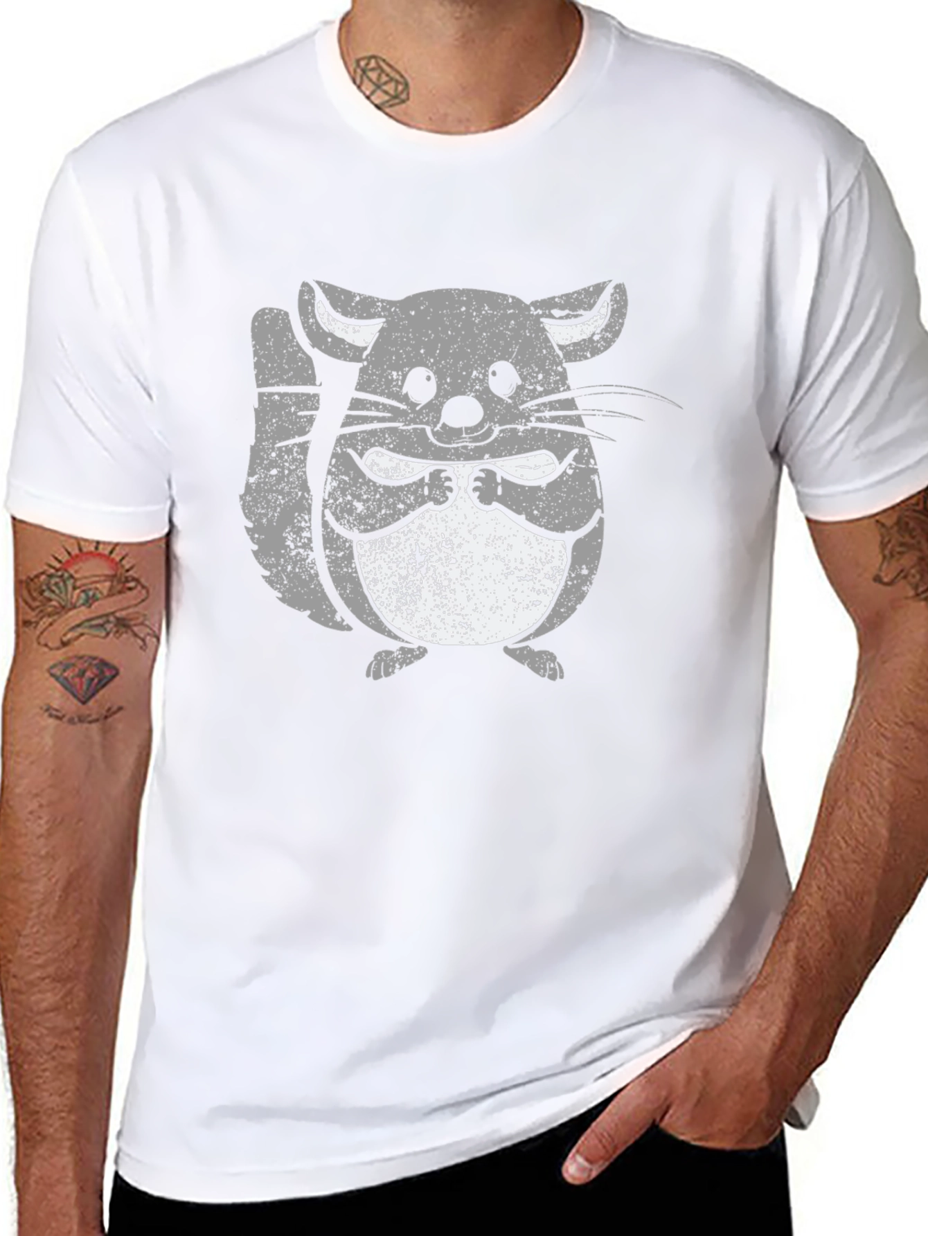 Cute Chinchilla Graphic Tee - Soft Cotton Blend