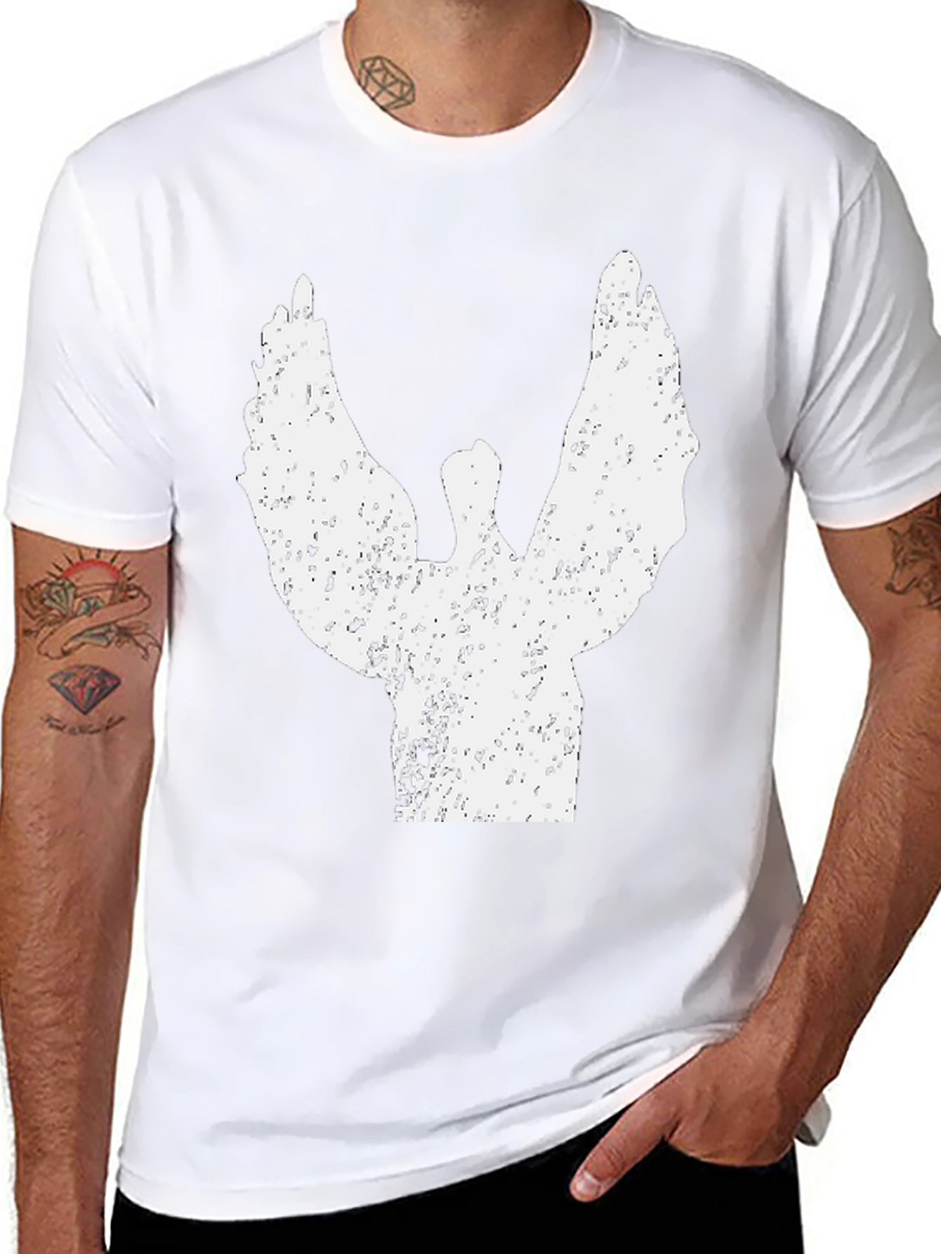 Angel Wings Graphic T-Shirt - Stylish Black Tee