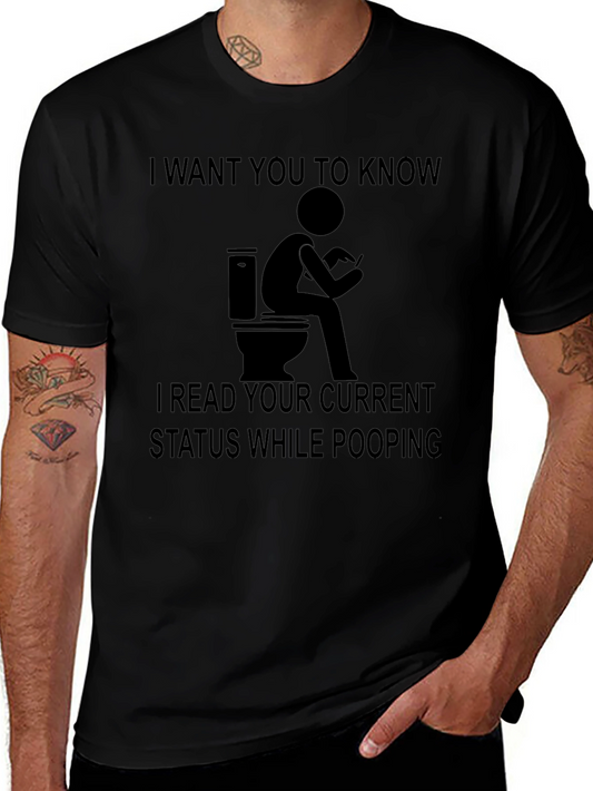 Funny Toilet Humor T-Shirt - Read Your Status