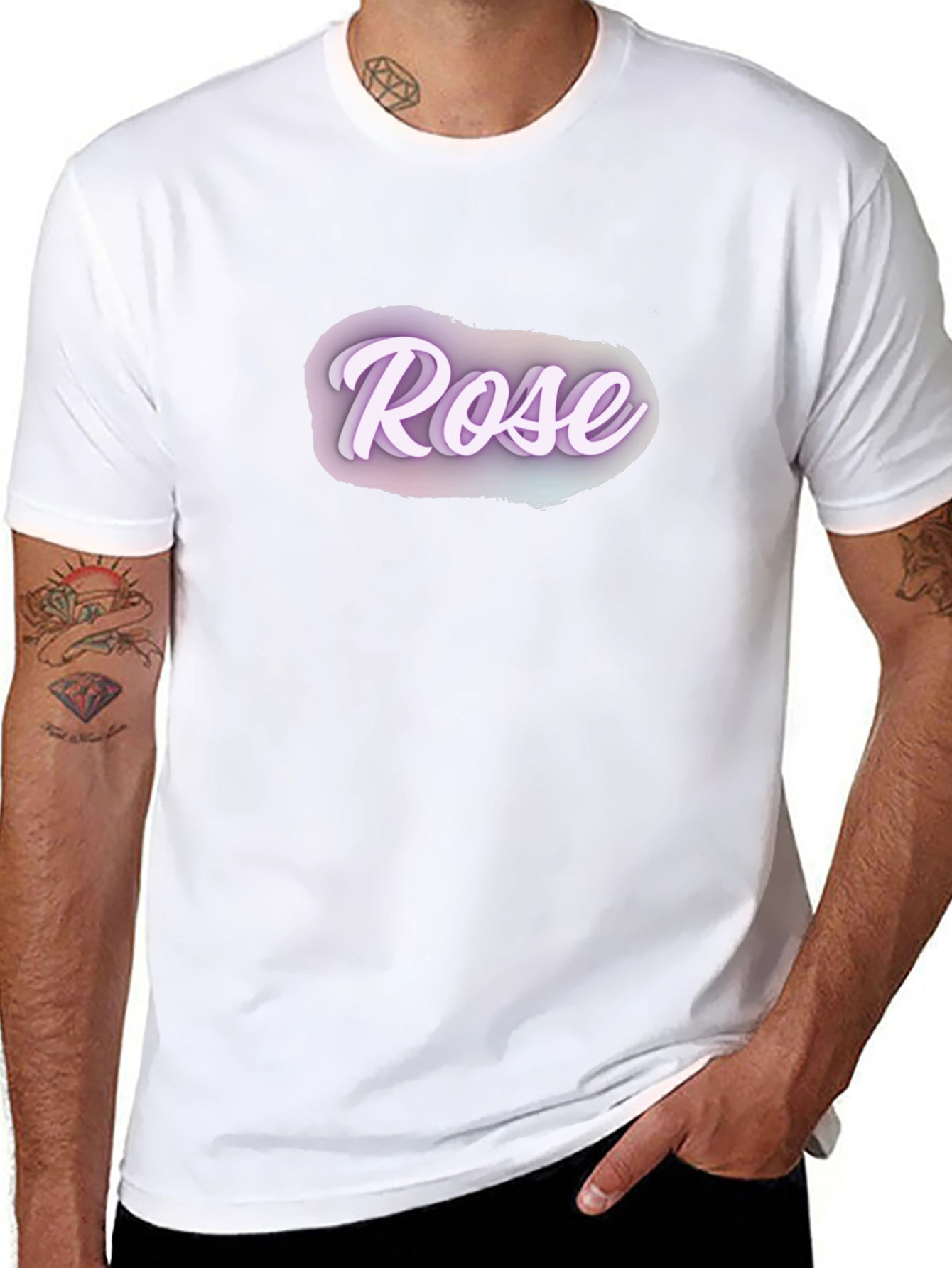 Rose Graphic Black T-Shirt