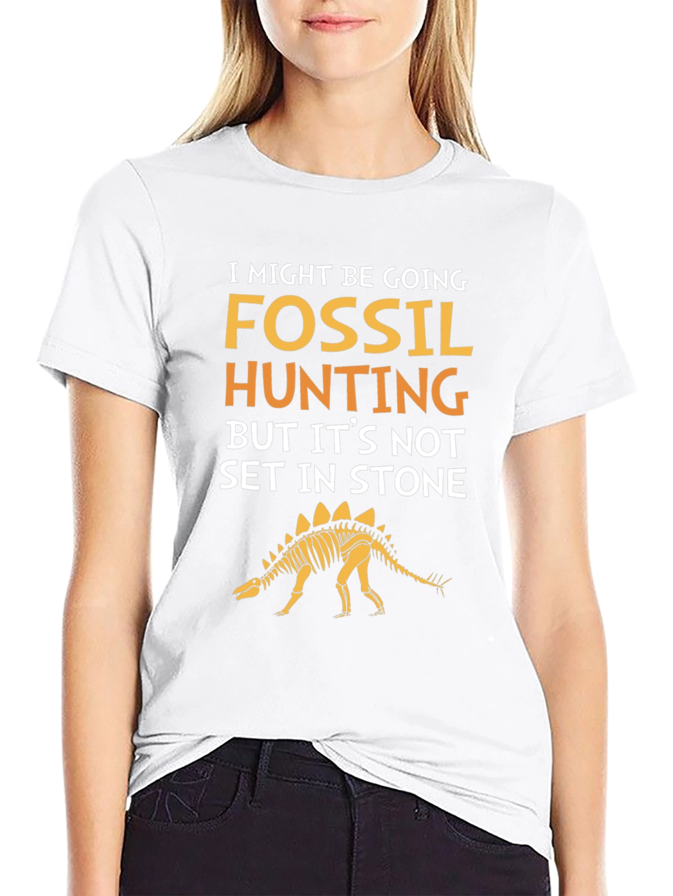Fossil Hunting T-Shirt - Stegosaurus Skeleton Tee