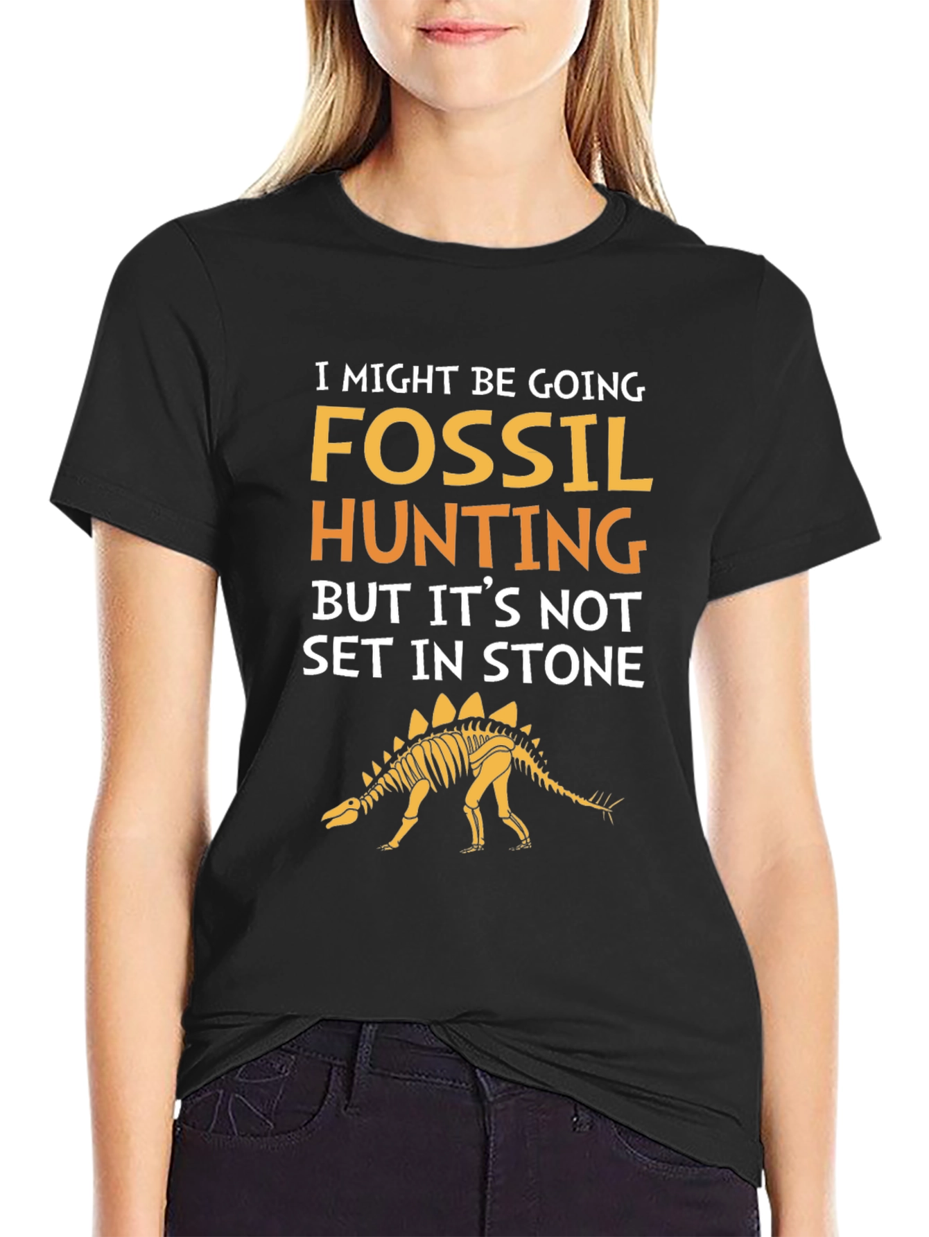 Fossil Hunting T-Shirt - Stegosaurus Skeleton Tee