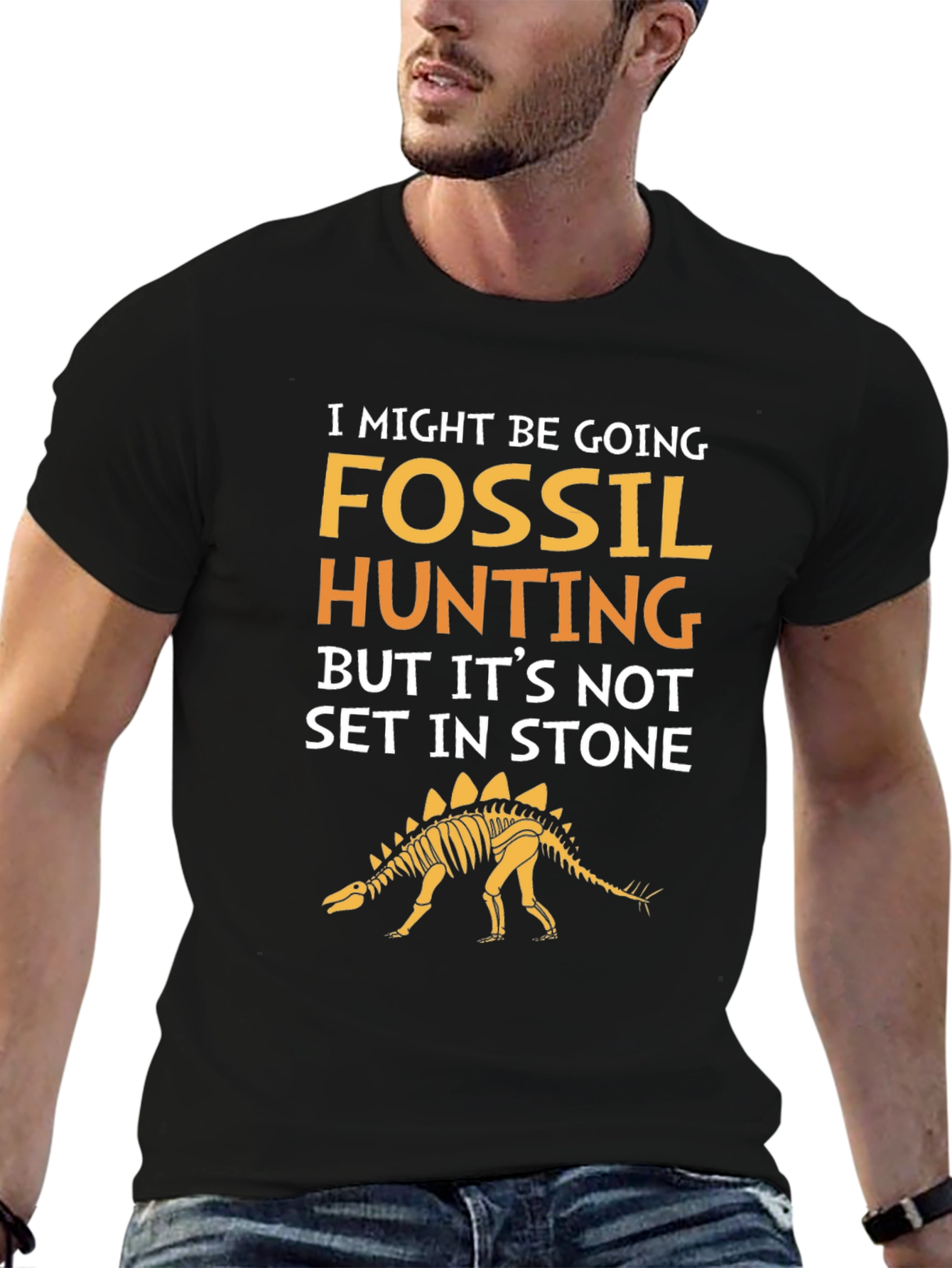 Fossil Hunting T-Shirt - Stegosaurus Skeleton Tee